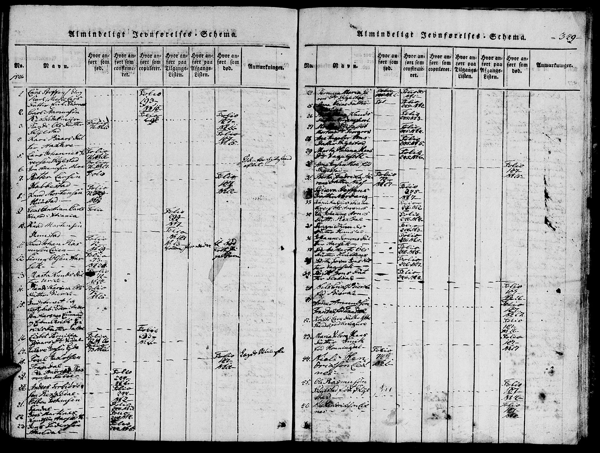 Ministerialprotokoller, klokkerbøker og fødselsregistre - Møre og Romsdal, AV/SAT-A-1454/515/L0207: Parish register (official) no. 515A03, 1819-1829, p. 349