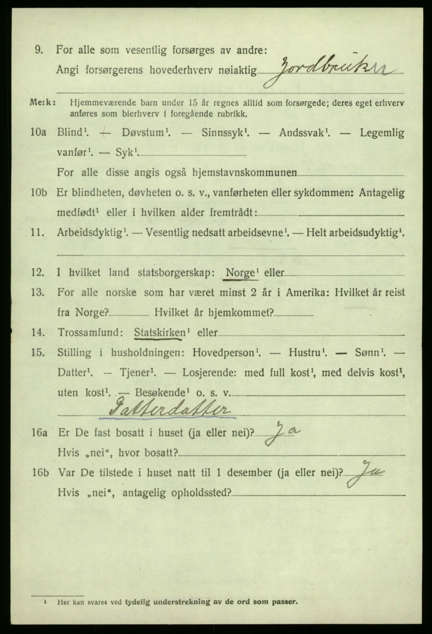 SAB, 1920 census for Leikanger, 1920, p. 4583