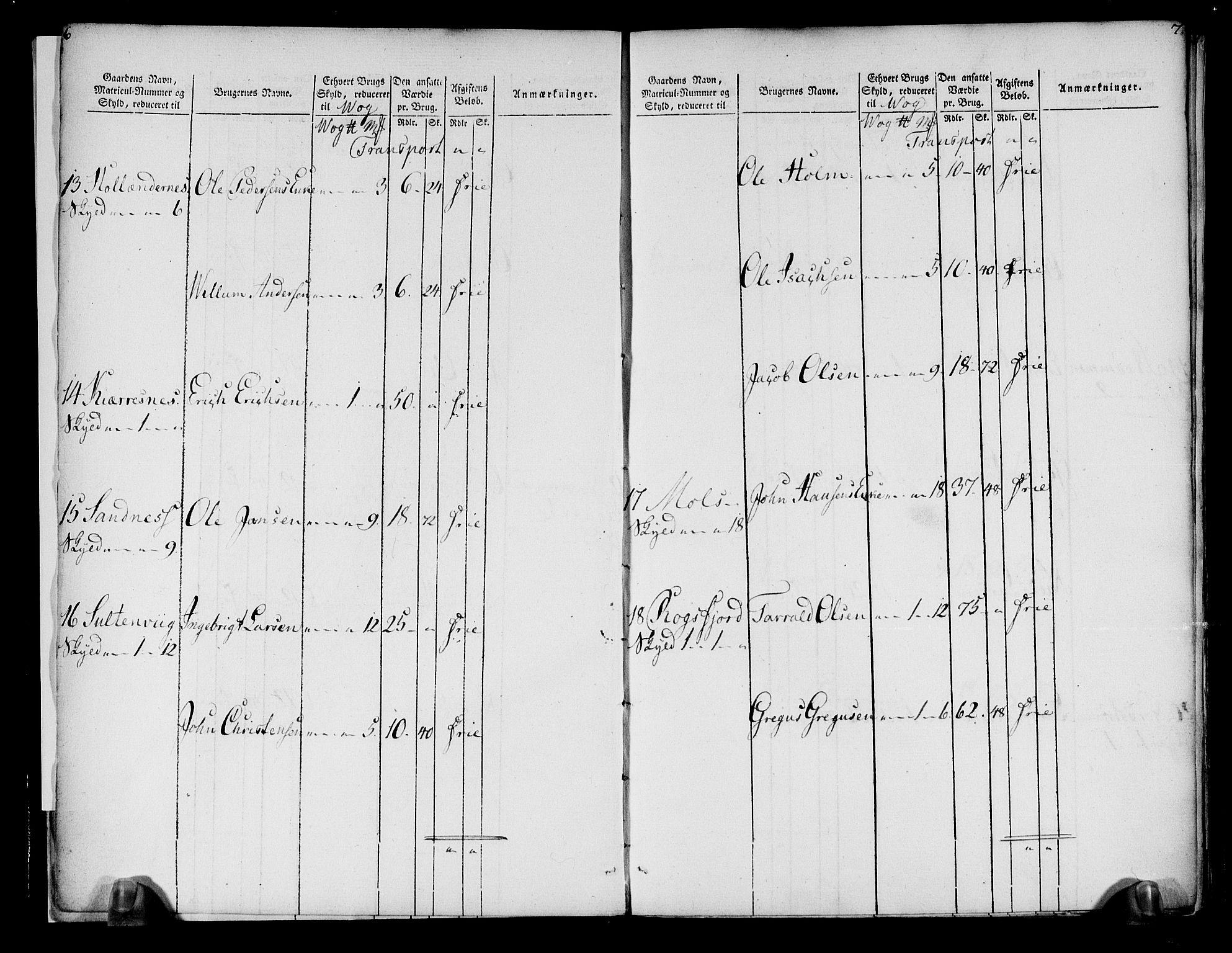 Rentekammeret inntil 1814, Realistisk ordnet avdeling, AV/RA-EA-4070/N/Ne/Nea/L0171: Senja og Tromsø fogderi. Oppebørselsregister, 1803-1804, p. 5