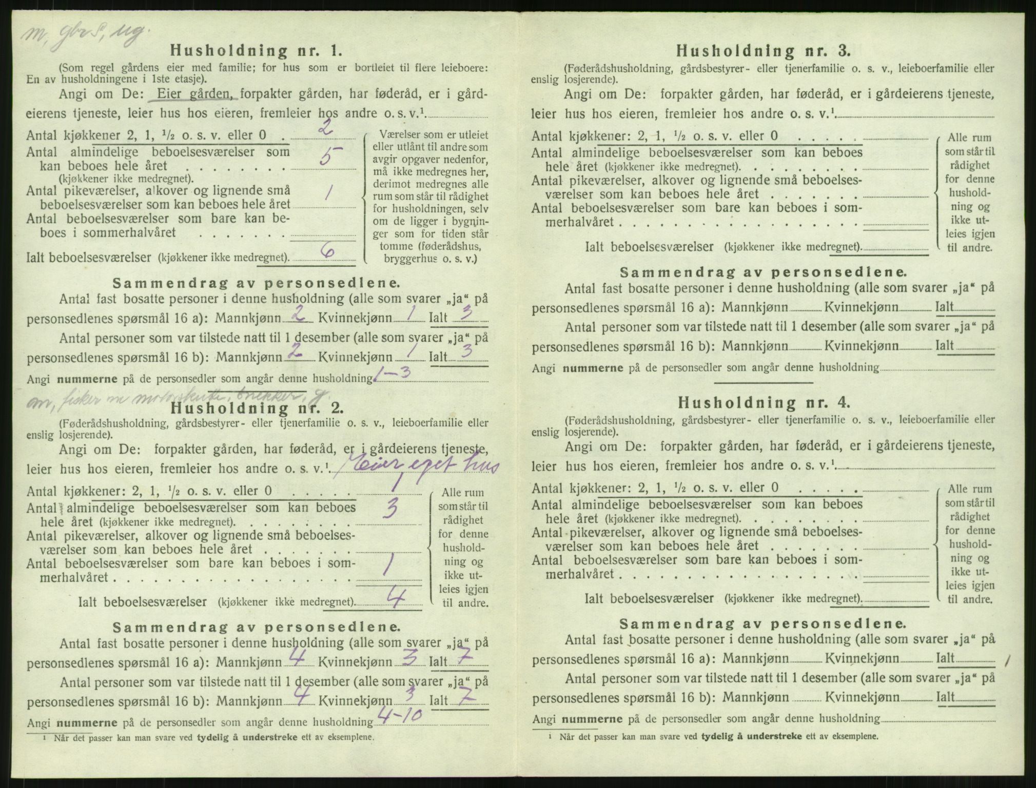 SAT, 1920 census for Giske, 1920, p. 143