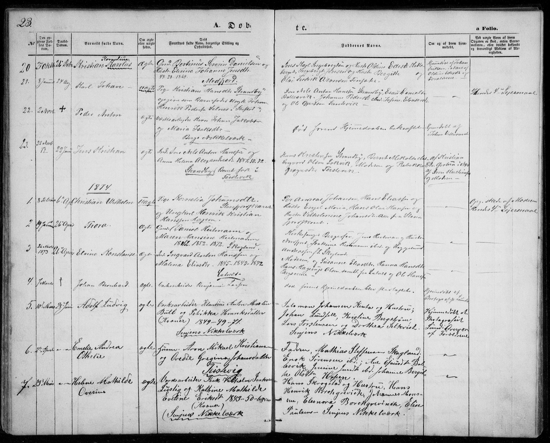 Berg sokneprestkontor, SATØ/S-1318/G/Ga/Gab/L0002klokker: Parish register (copy) no. 2, 1851-1874, p. 23