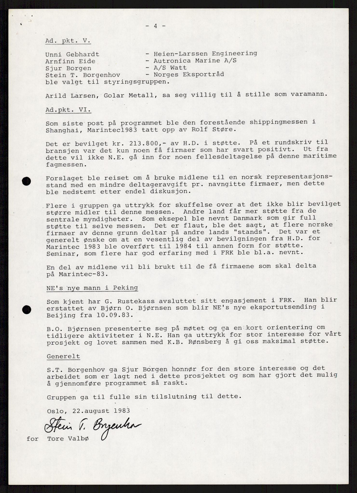 "17-Gruppen Kina", AV/RA-PA-1688/A/L0001: Møtereferater, 1979-1986, p. 43