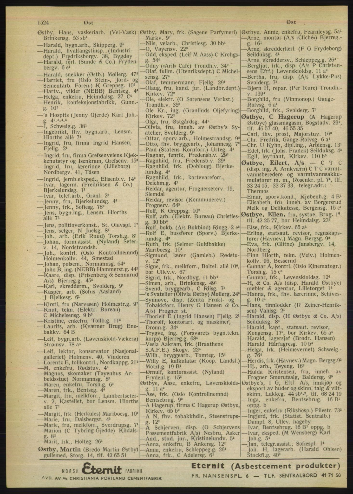 Kristiania/Oslo adressebok, PUBL/-, 1949, p. 1524