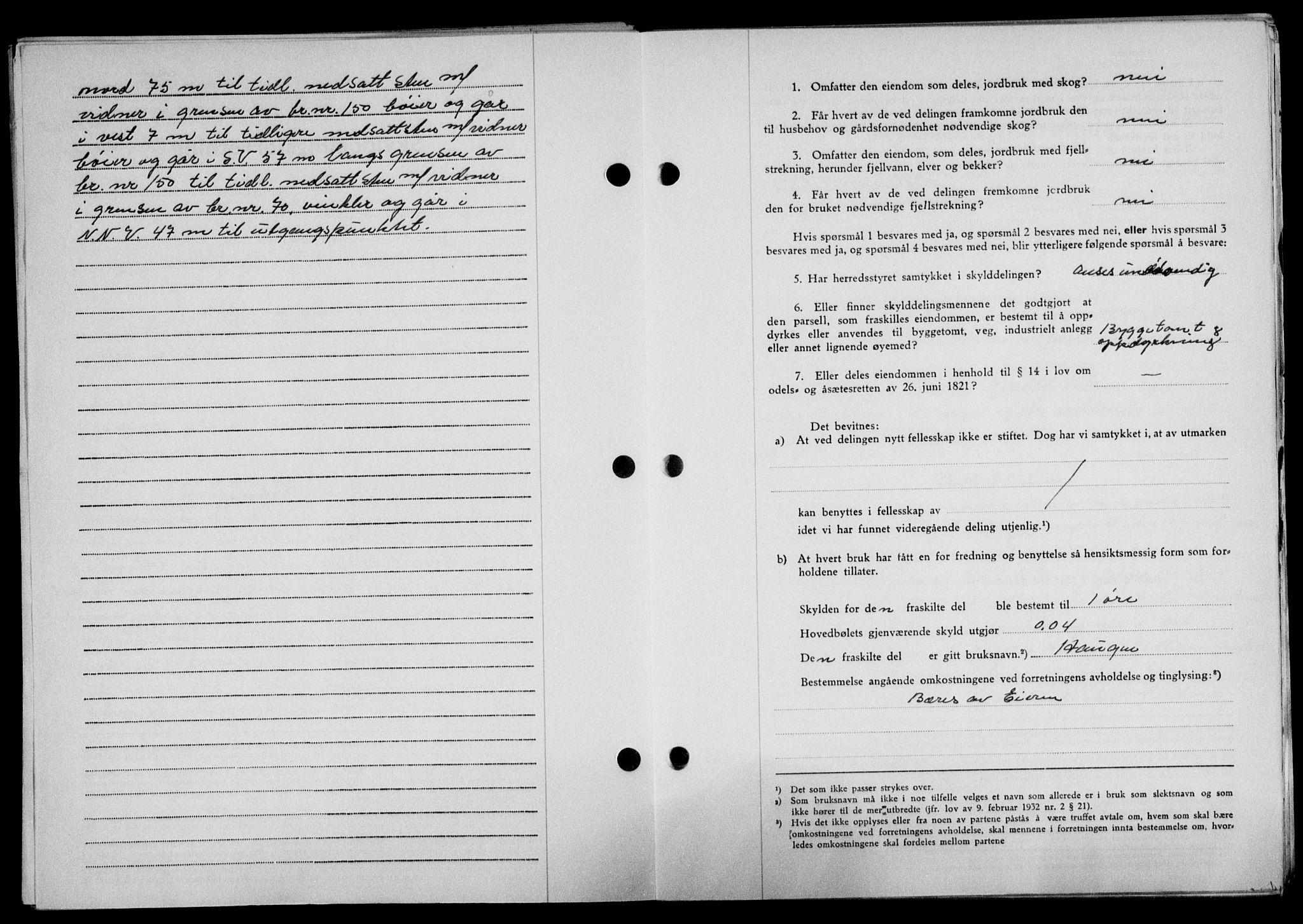 Lofoten sorenskriveri, SAT/A-0017/1/2/2C/L0025a: Mortgage book no. 25a, 1950-1951, Diary no: : 85/1951