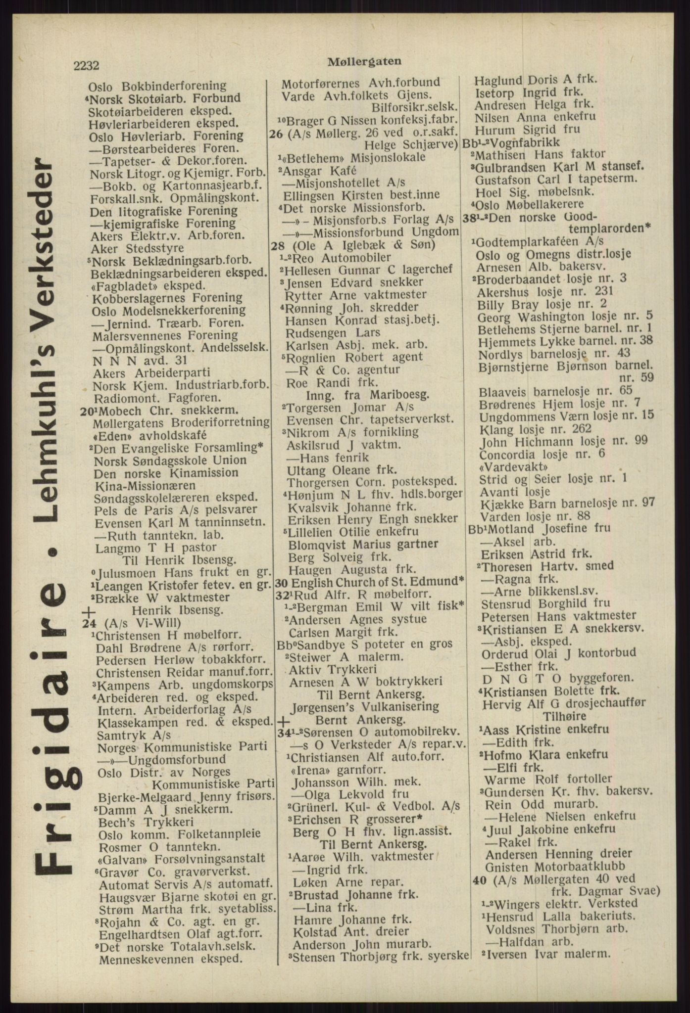 Kristiania/Oslo adressebok, PUBL/-, 1939, p. 2232