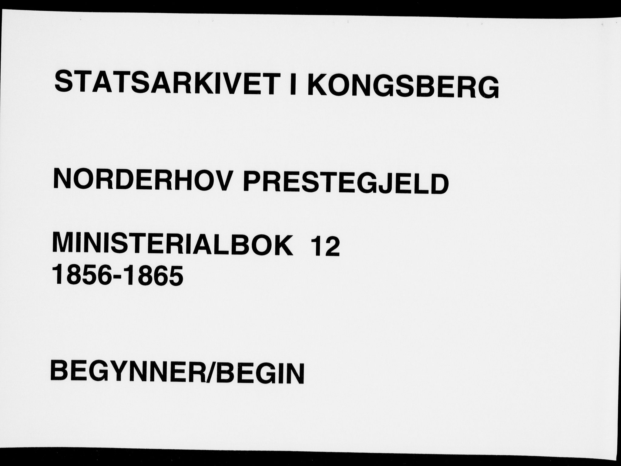 Norderhov kirkebøker, SAKO/A-237/F/Fa/L0012: Parish register (official) no. 12, 1856-1865