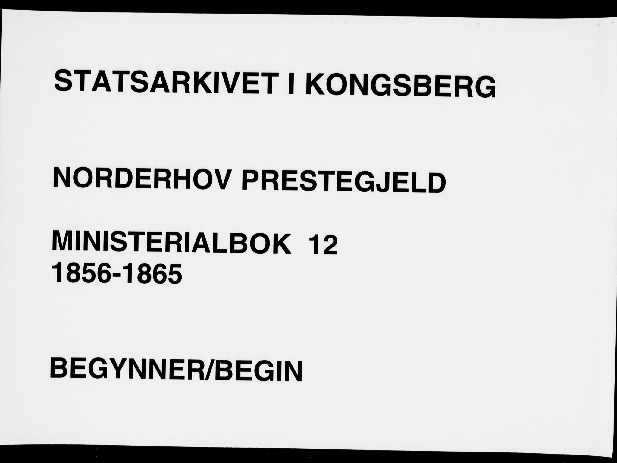 Norderhov kirkebøker, AV/SAKO-A-237/F/Fa/L0012: Parish register (official) no. 12, 1856-1865