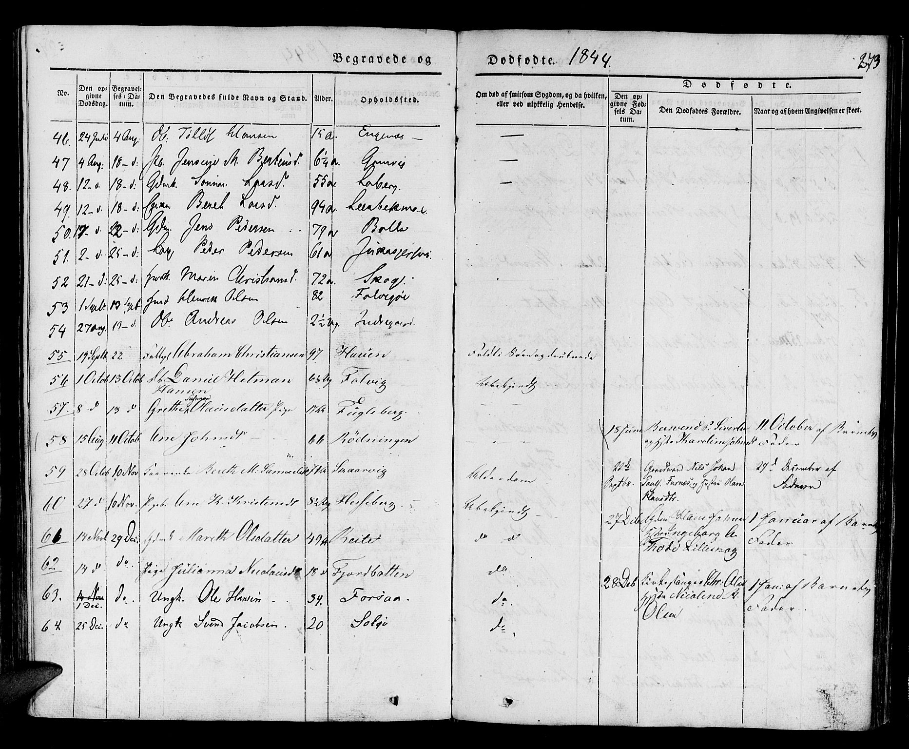 Ibestad sokneprestembete, AV/SATØ-S-0077/H/Ha/Haa/L0006kirke: Parish register (official) no. 6, 1837-1850, p. 273