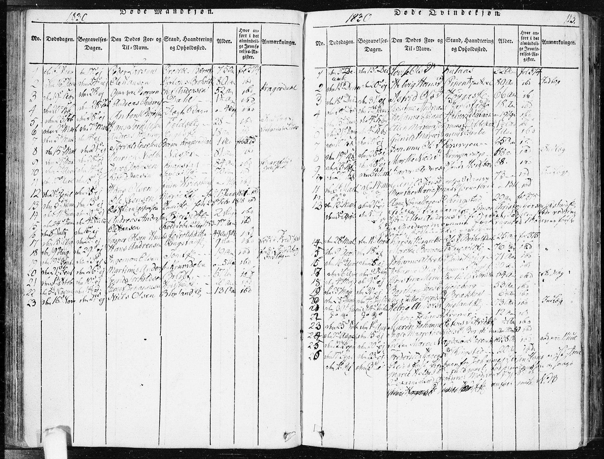 Hobøl prestekontor Kirkebøker, AV/SAO-A-2002/F/Fa/L0002: Parish register (official) no. I 2, 1814-1841, p. 113