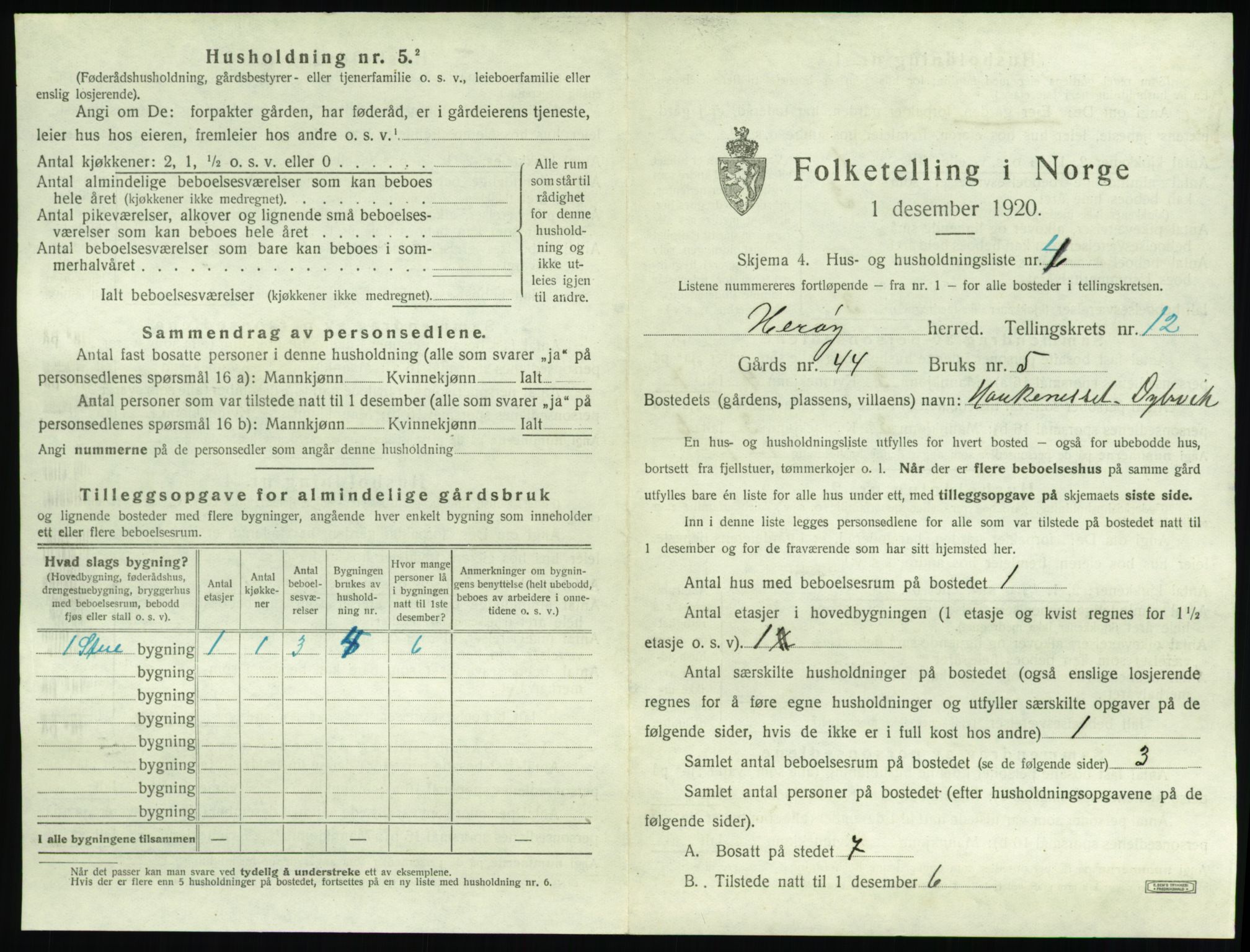 SAT, 1920 census for Herøy (MR), 1920, p. 921