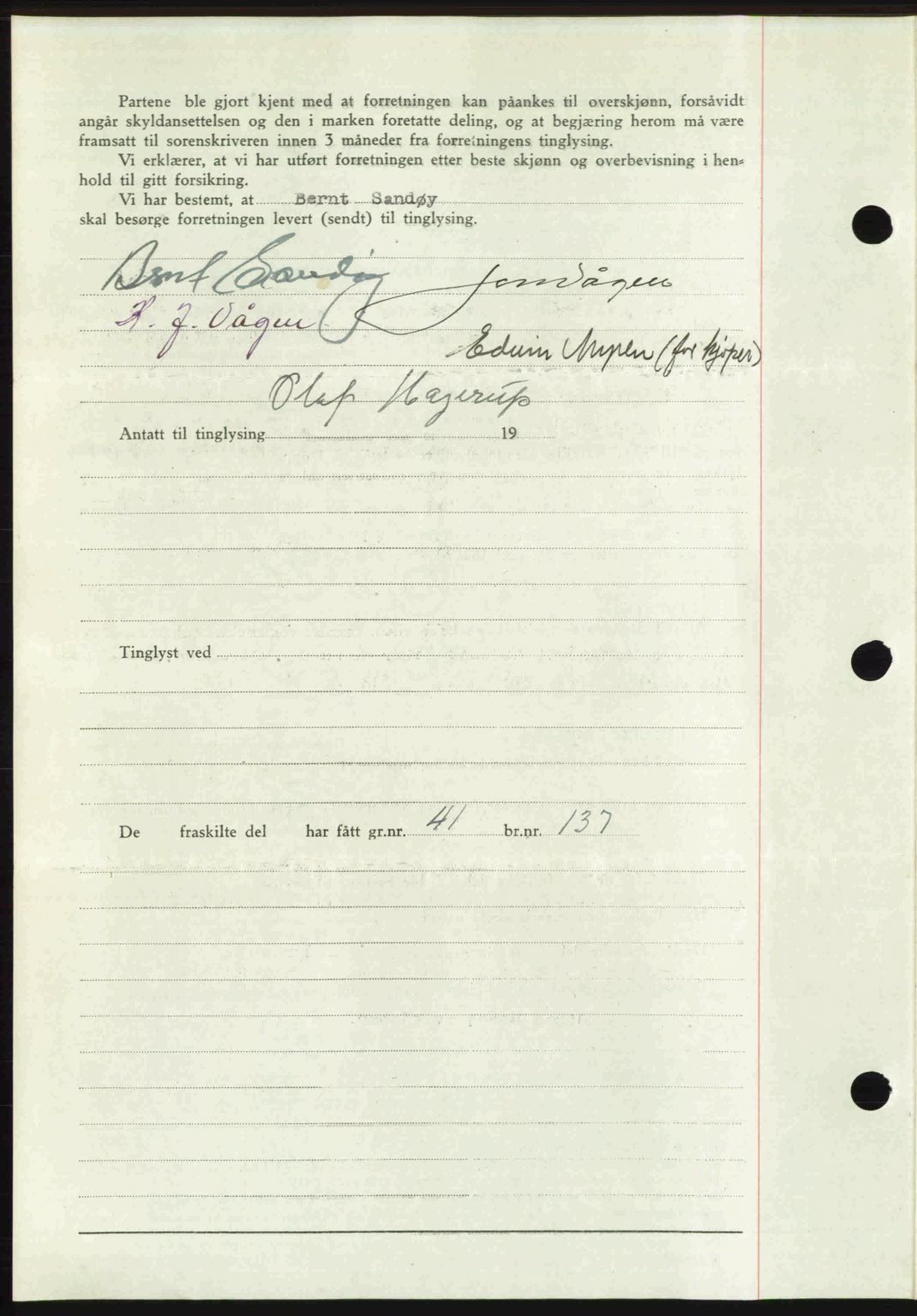 Romsdal sorenskriveri, AV/SAT-A-4149/1/2/2C: Mortgage book no. A21, 1946-1946, Diary no: : 2752/1946