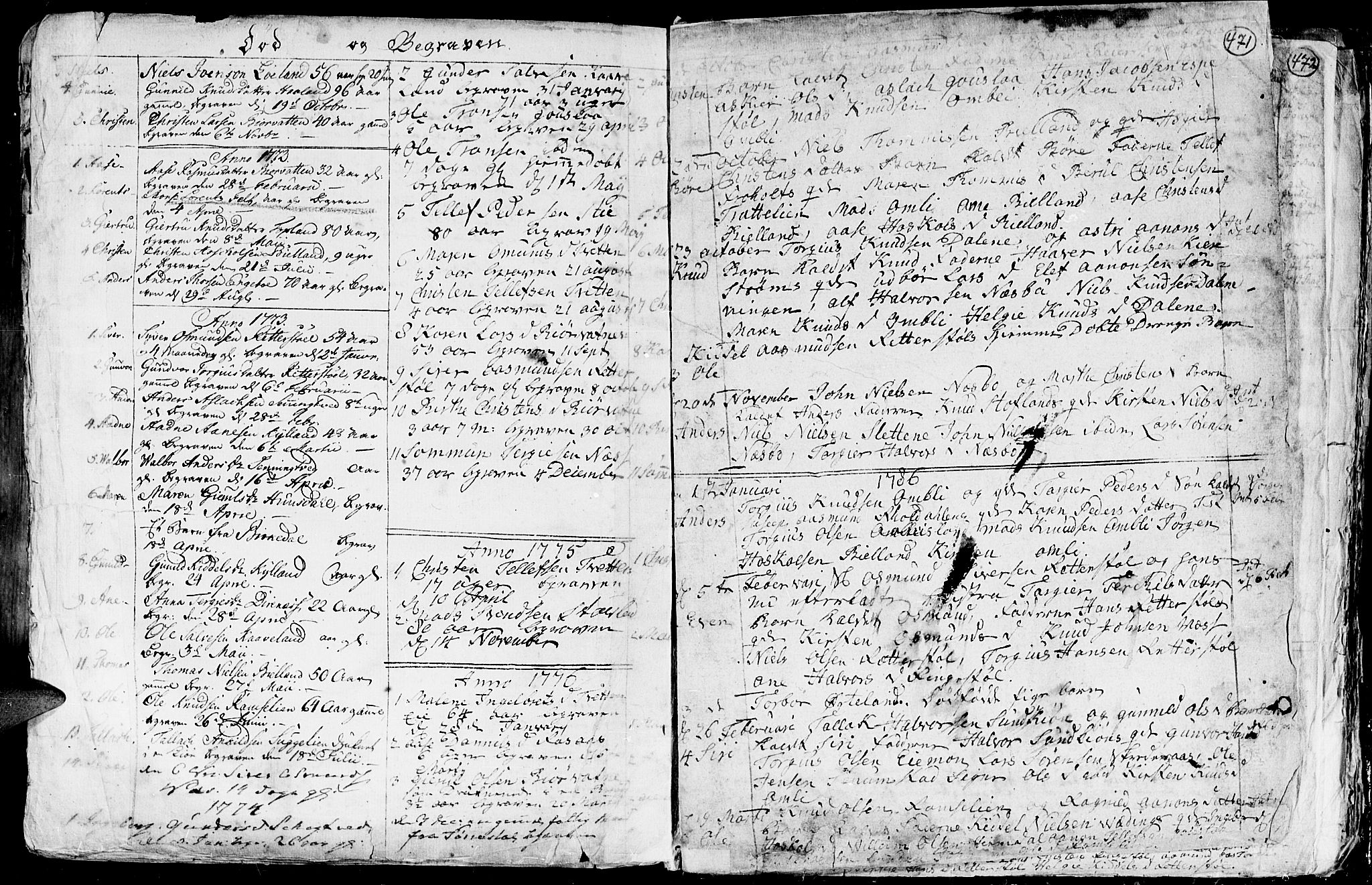 Hommedal sokneprestkontor, SAK/1111-0023/F/Fa/Fab/L0002: Parish register (official) no. A 2 /3, 1740-1821, p. 471