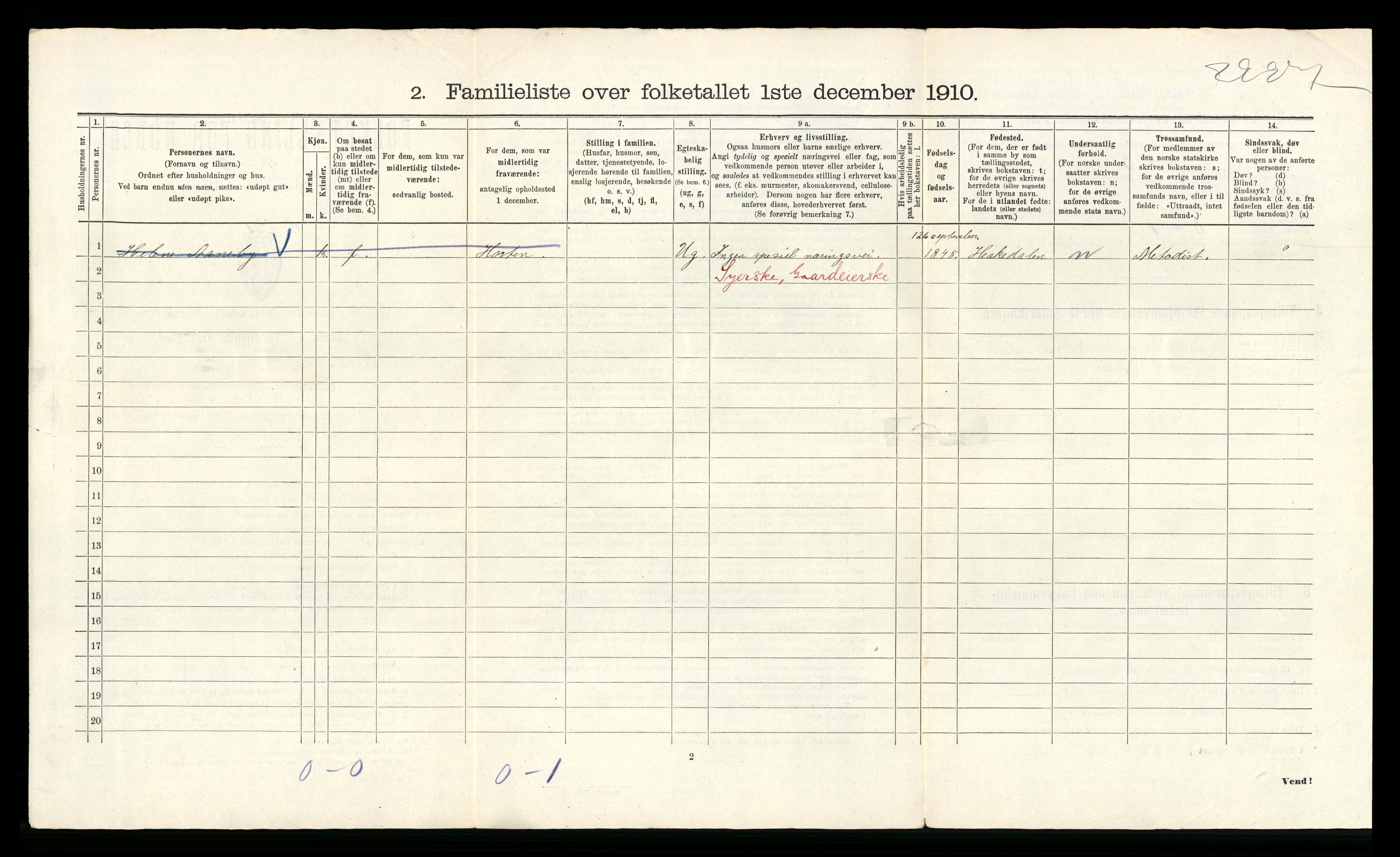 RA, 1910 census for Kristiania, 1910, p. 107140