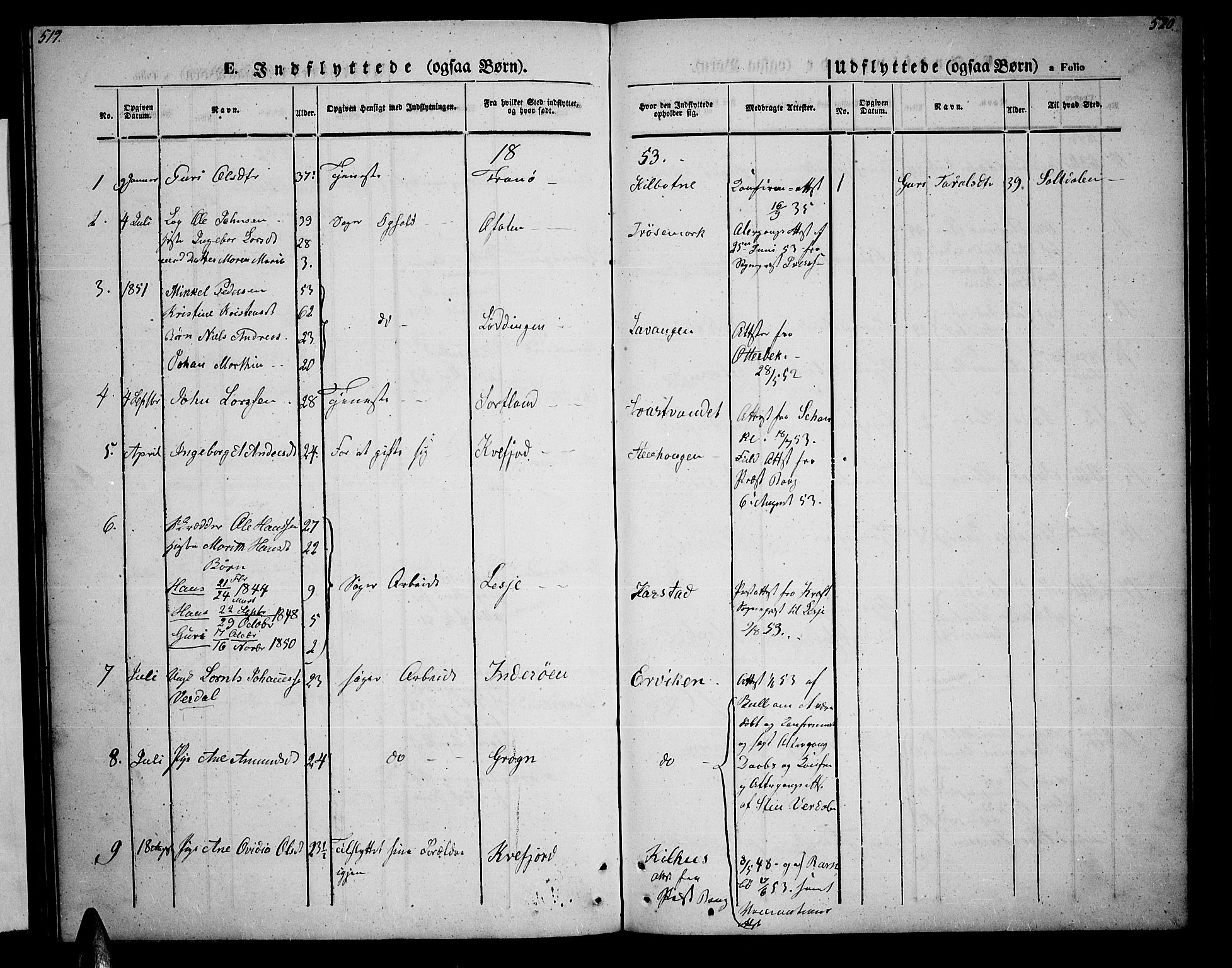 Trondenes sokneprestkontor, SATØ/S-1319/H/Hb/L0006klokker: Parish register (copy) no. 6, 1845-1855, p. 519-520