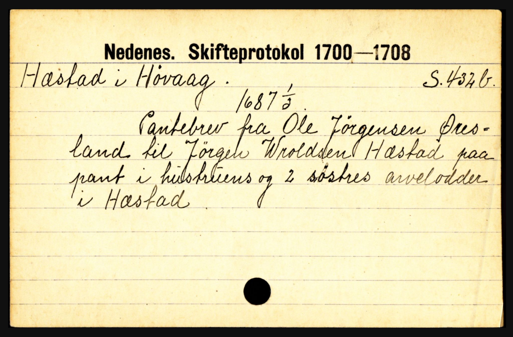 Nedenes sorenskriveri før 1824, AV/SAK-1221-0007/H, p. 13343