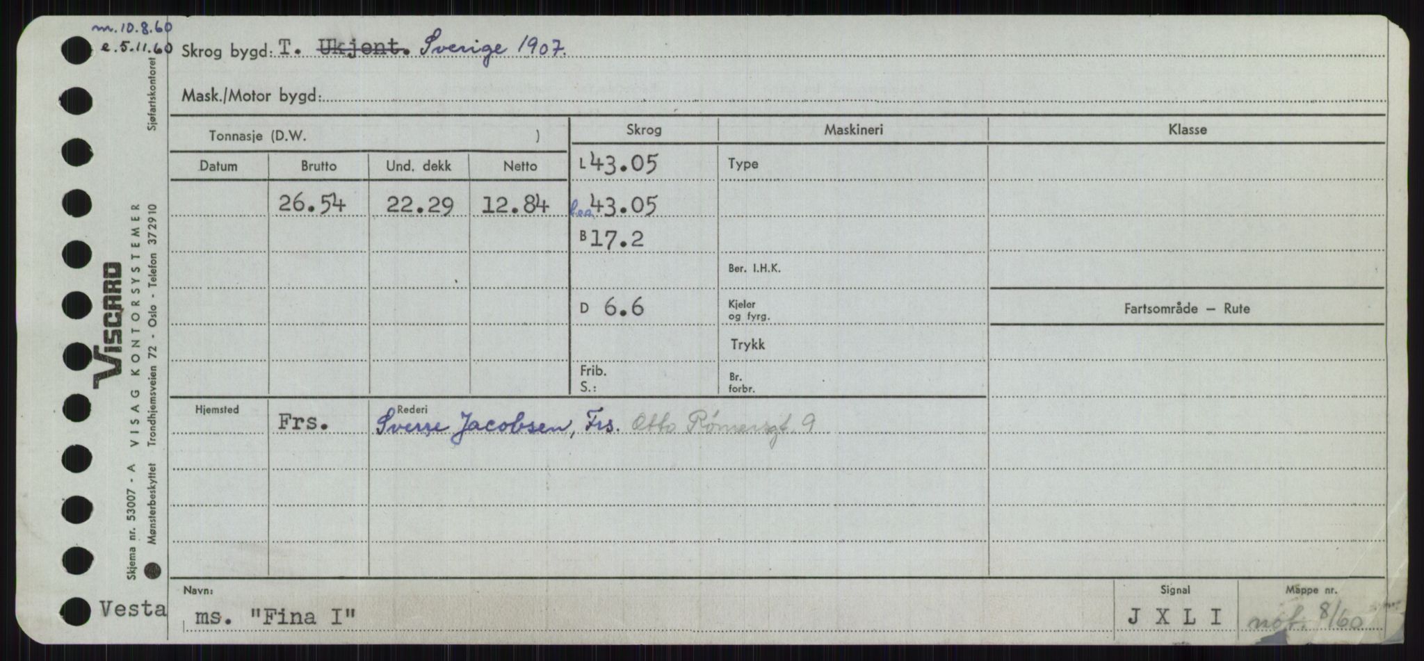 Sjøfartsdirektoratet med forløpere, Skipsmålingen, AV/RA-S-1627/H/Ha/L0002/0001: Fartøy, Eik-Hill / Fartøy, Eik-F, p. 405