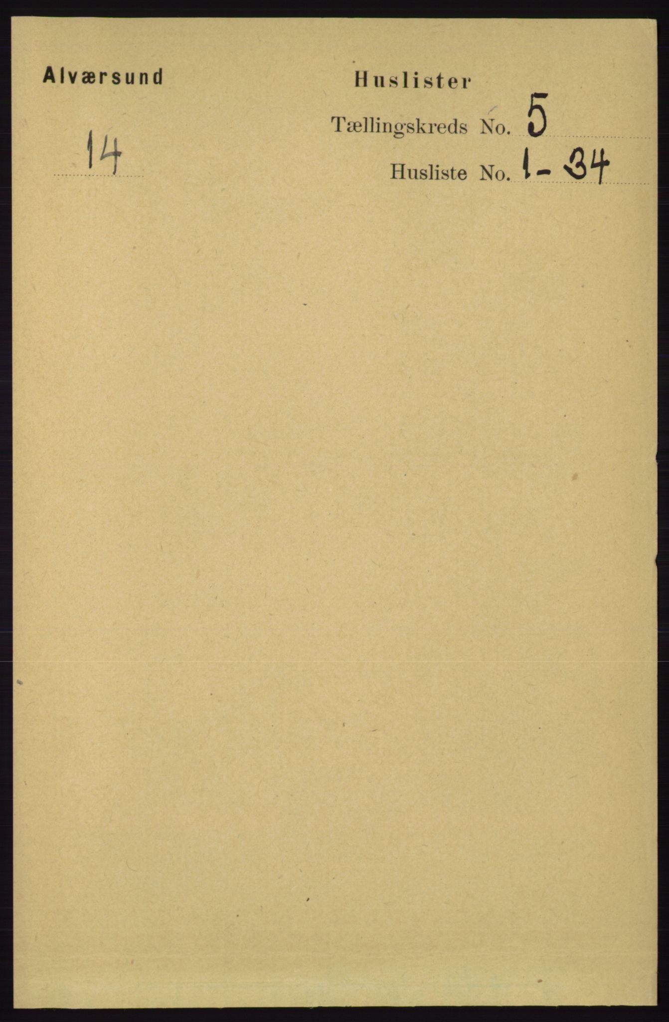 RA, 1891 census for 1257 Alversund, 1891, p. 1756