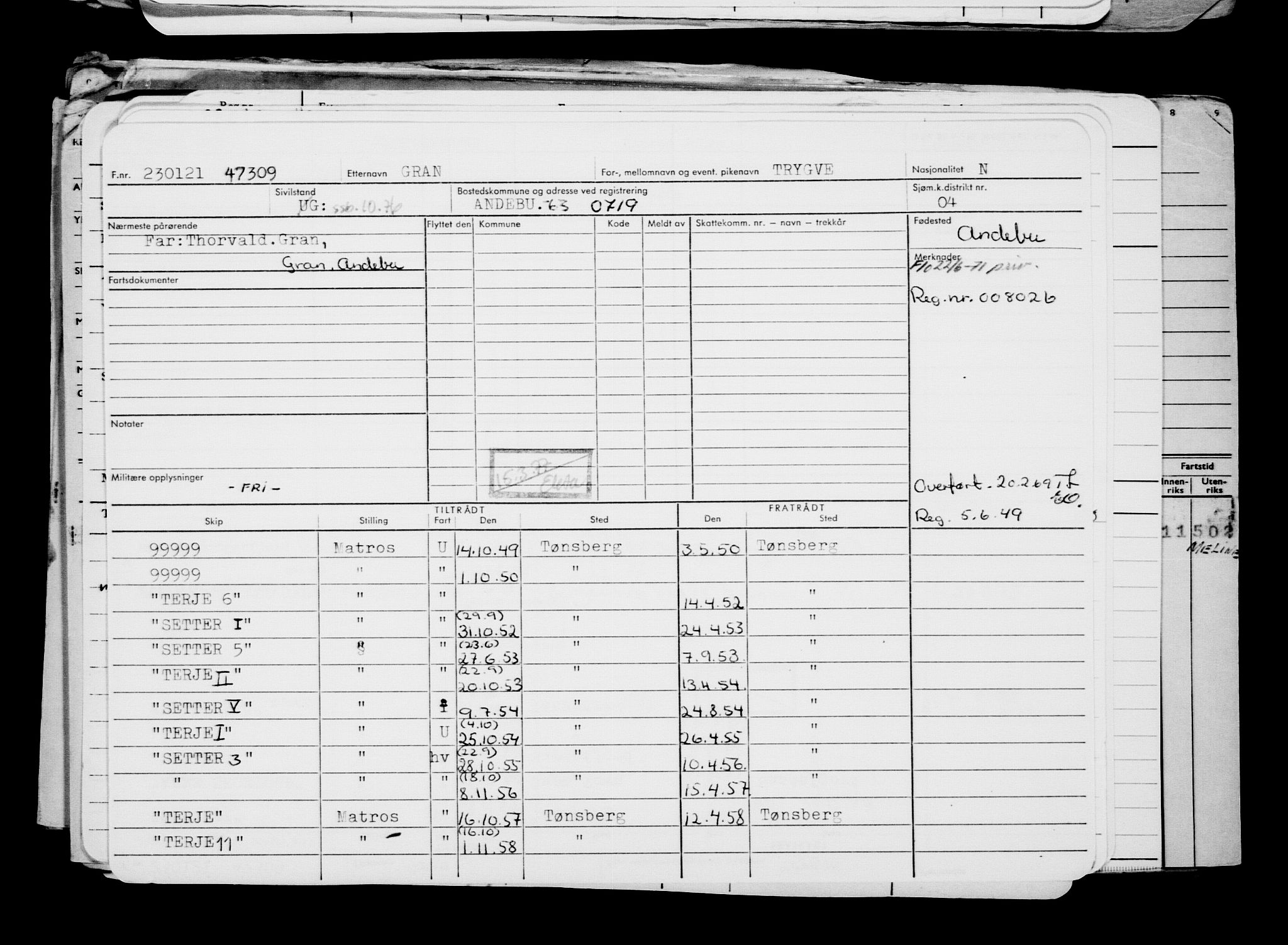 Direktoratet for sjømenn, AV/RA-S-3545/G/Gb/L0189: Hovedkort, 1921, p. 497