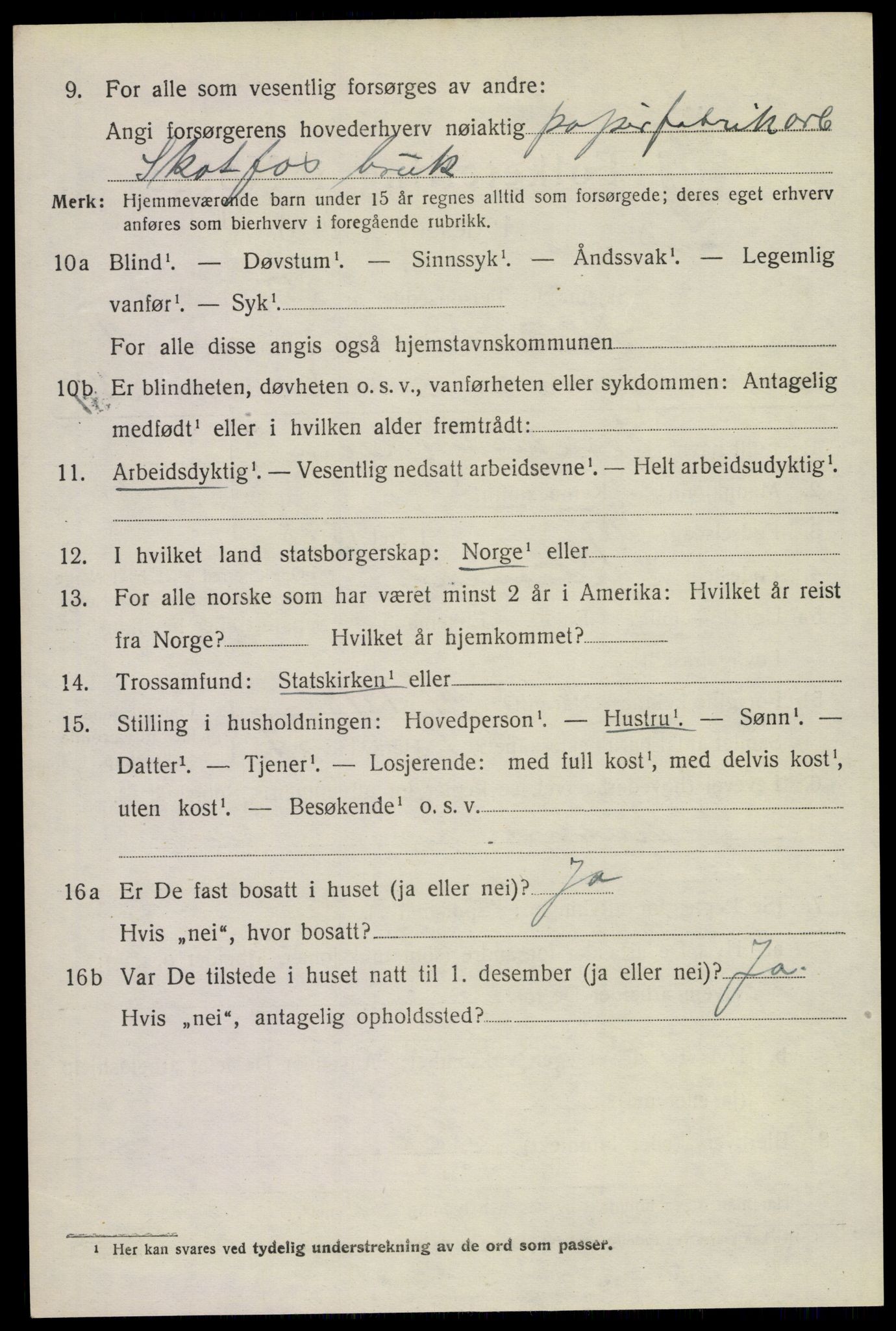 SAKO, 1920 census for Solum, 1920, p. 5611