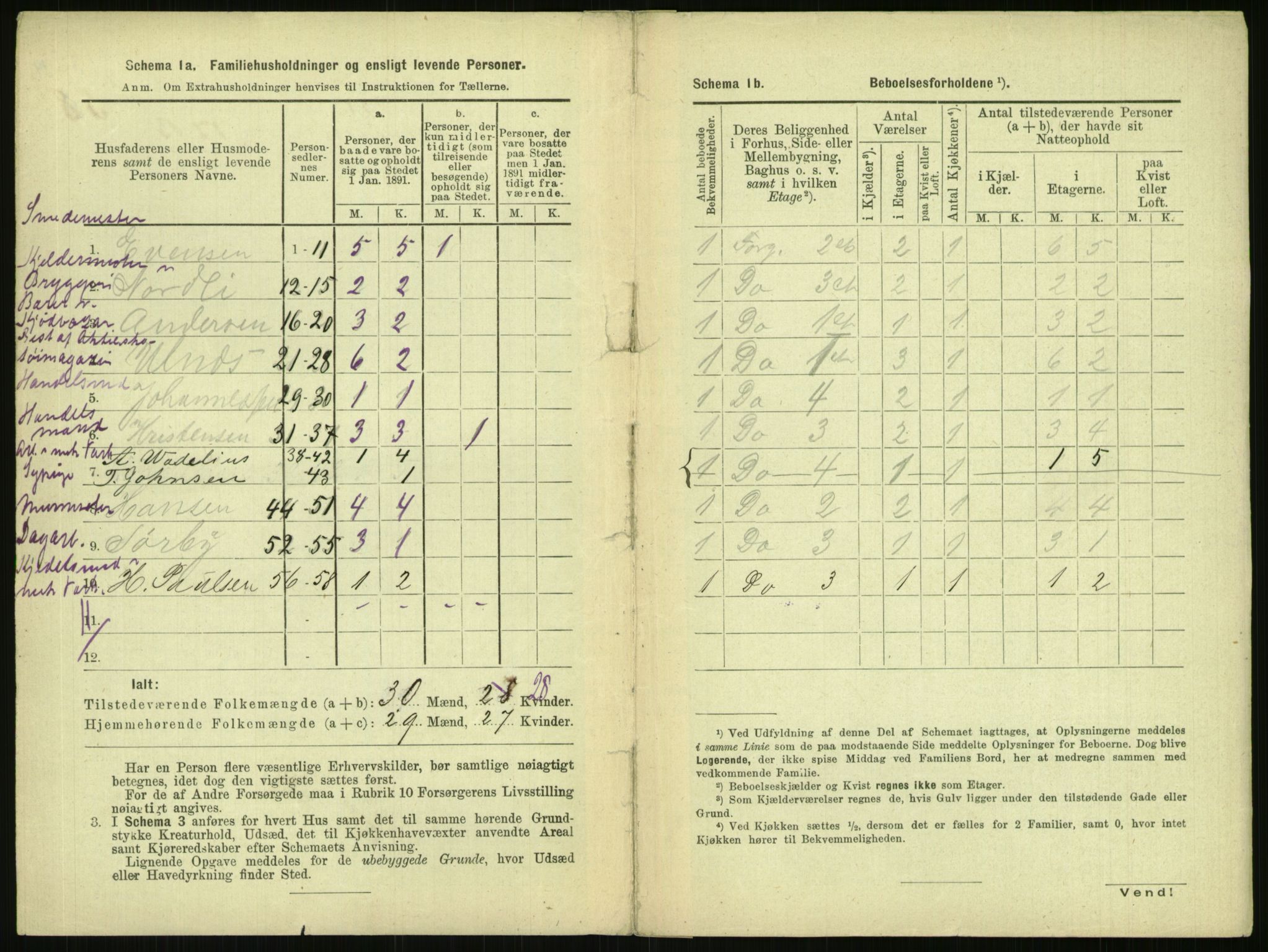 RA, 1891 census for 0301 Kristiania, 1891, p. 137382