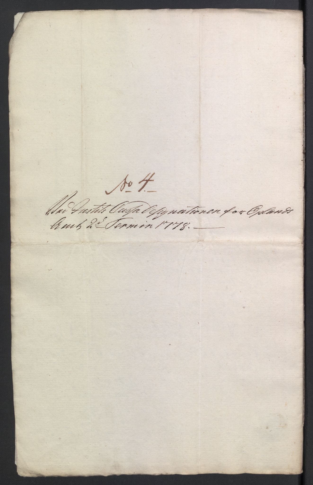 Rentekammeret inntil 1814, Reviderte regnskaper, Mindre regnskaper, AV/RA-EA-4068/Rb/L0014: Opplands amt, 1771-1779, p. 560