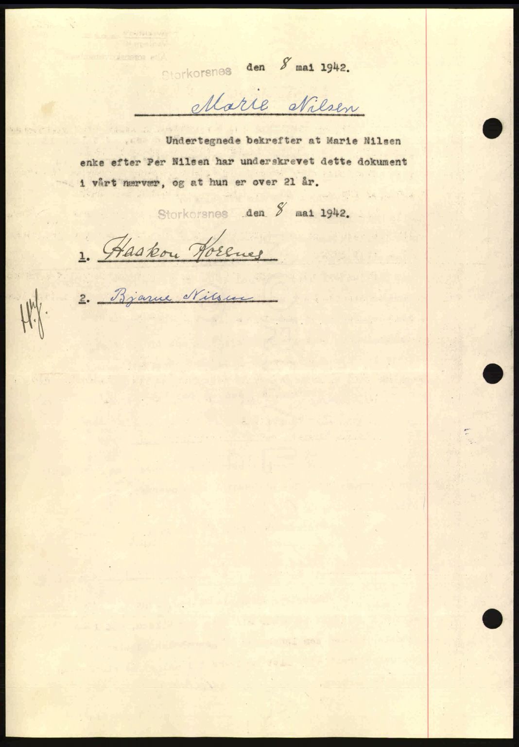 Alta fogderi/sorenskriveri, AV/SATØ-SATØ-5/1/K/Kd/L0033pantebok: Mortgage book no. 33, 1940-1943, Diary no: : 252/1942