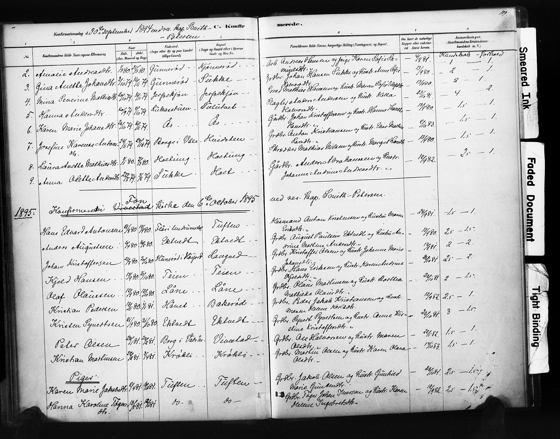 Ramnes kirkebøker, AV/SAKO-A-314/F/Fc/L0001: Parish register (official) no. III 1, 1878-1899, p. 108-109