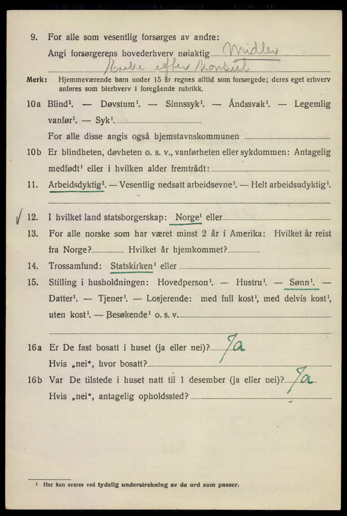 SAO, 1920 census for Kristiania, 1920, p. 267916