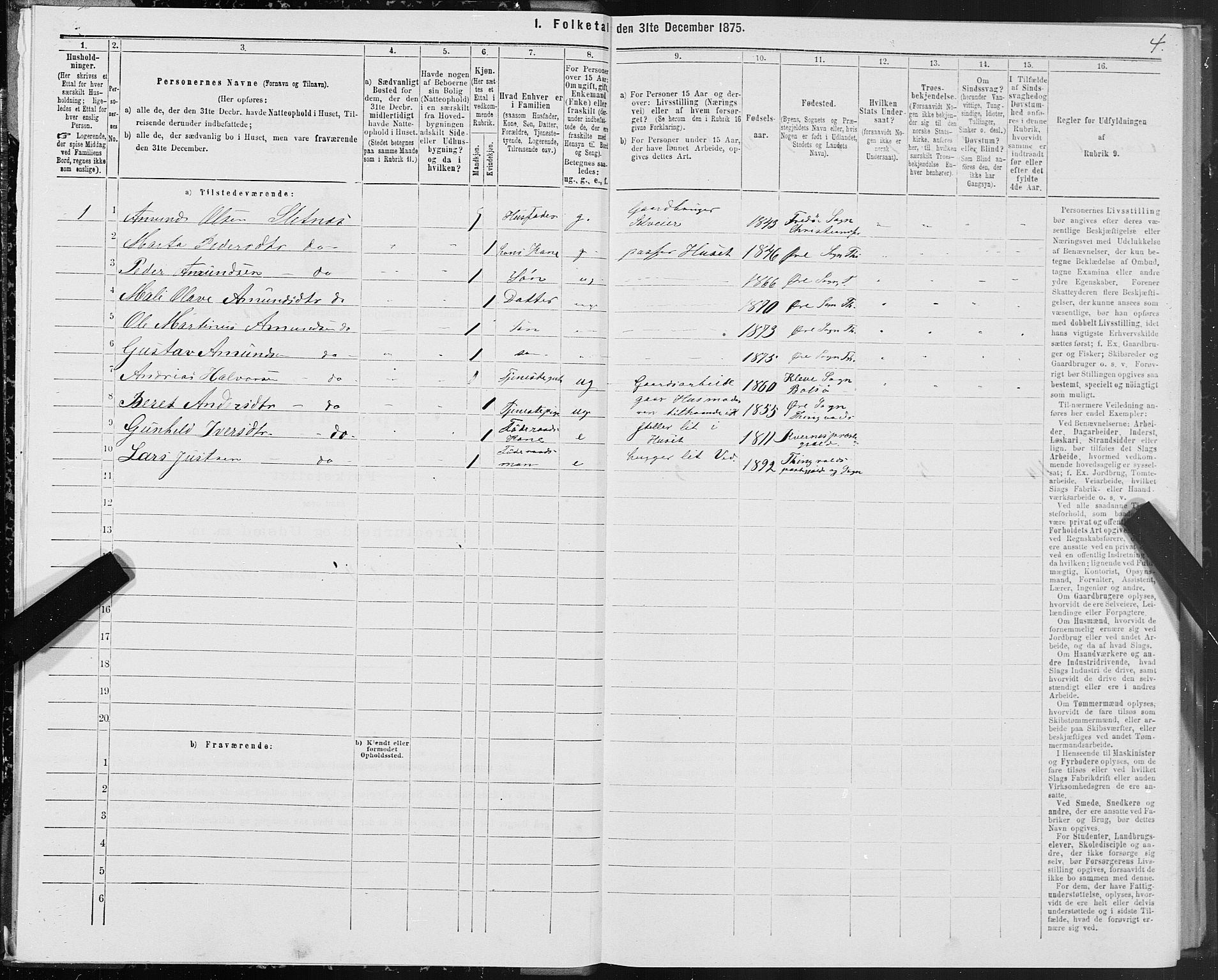 SAT, 1875 census for 1560P Tingvoll, 1875, p. 5004