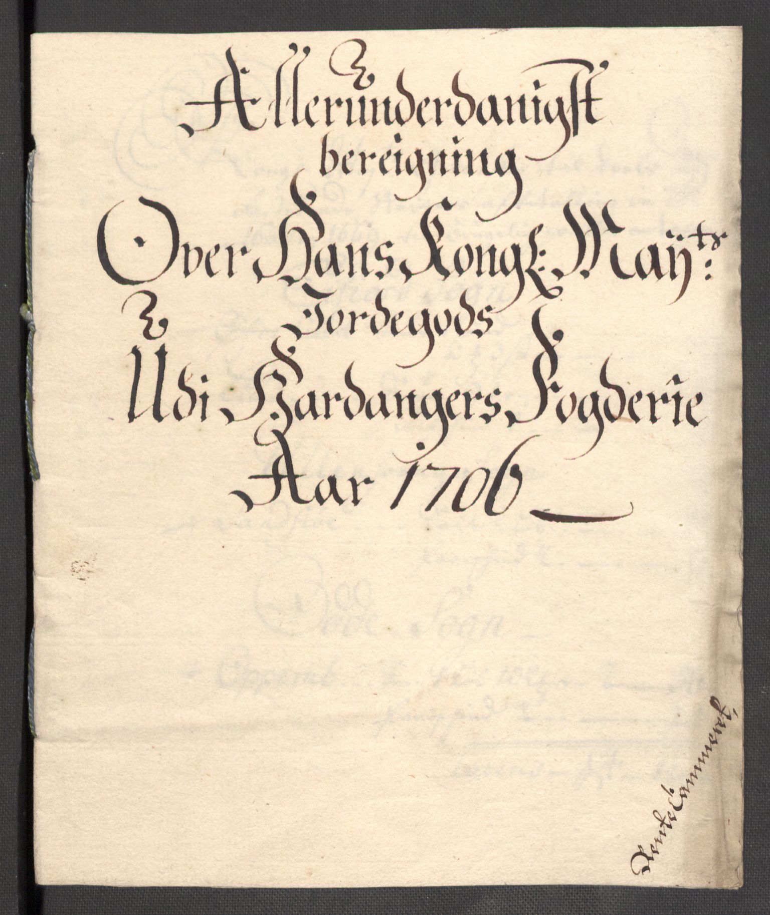 Rentekammeret inntil 1814, Reviderte regnskaper, Fogderegnskap, AV/RA-EA-4092/R48/L2984: Fogderegnskap Sunnhordland og Hardanger, 1706-1707, p. 141