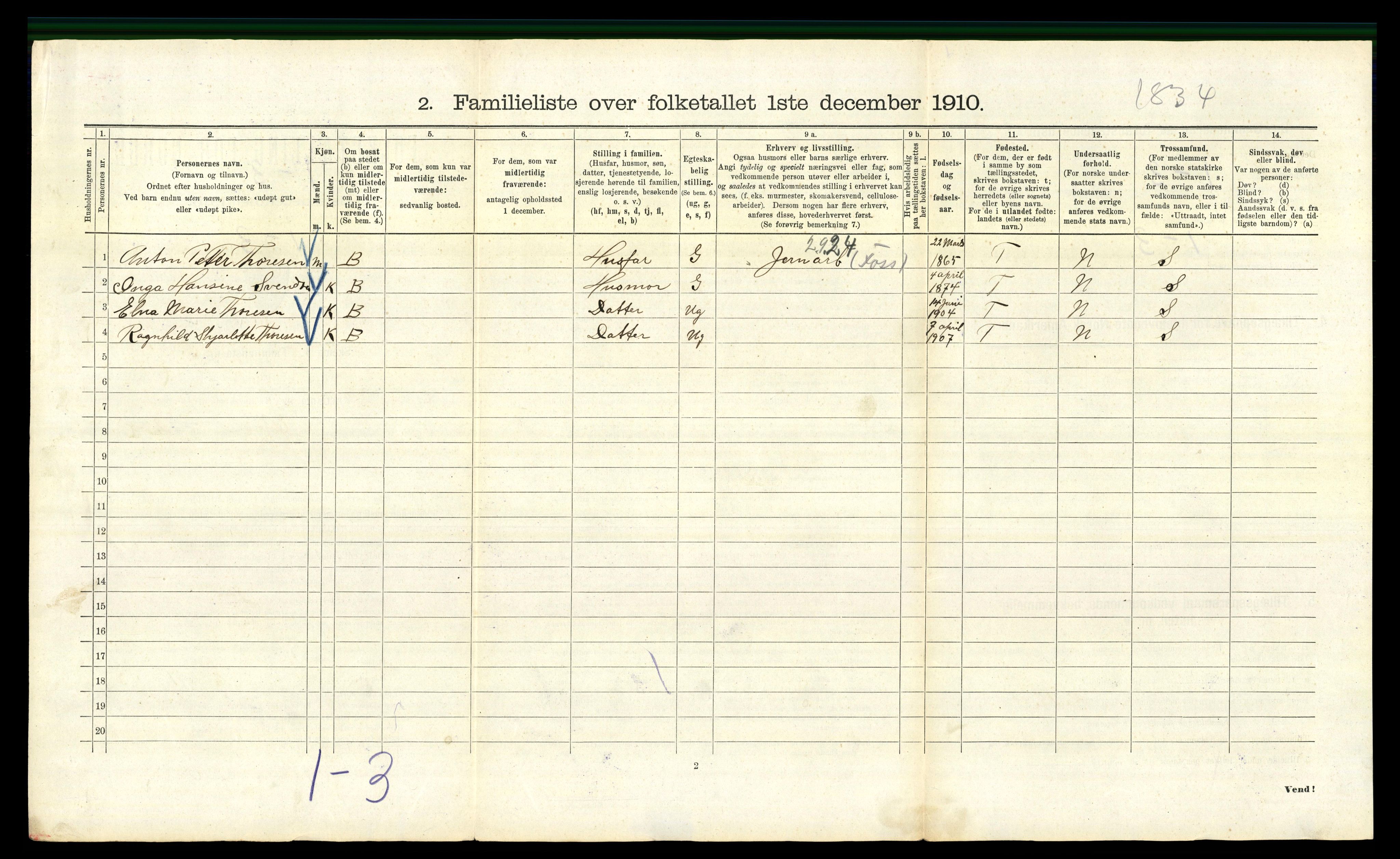 RA, 1910 census for Kristiania, 1910, p. 124804