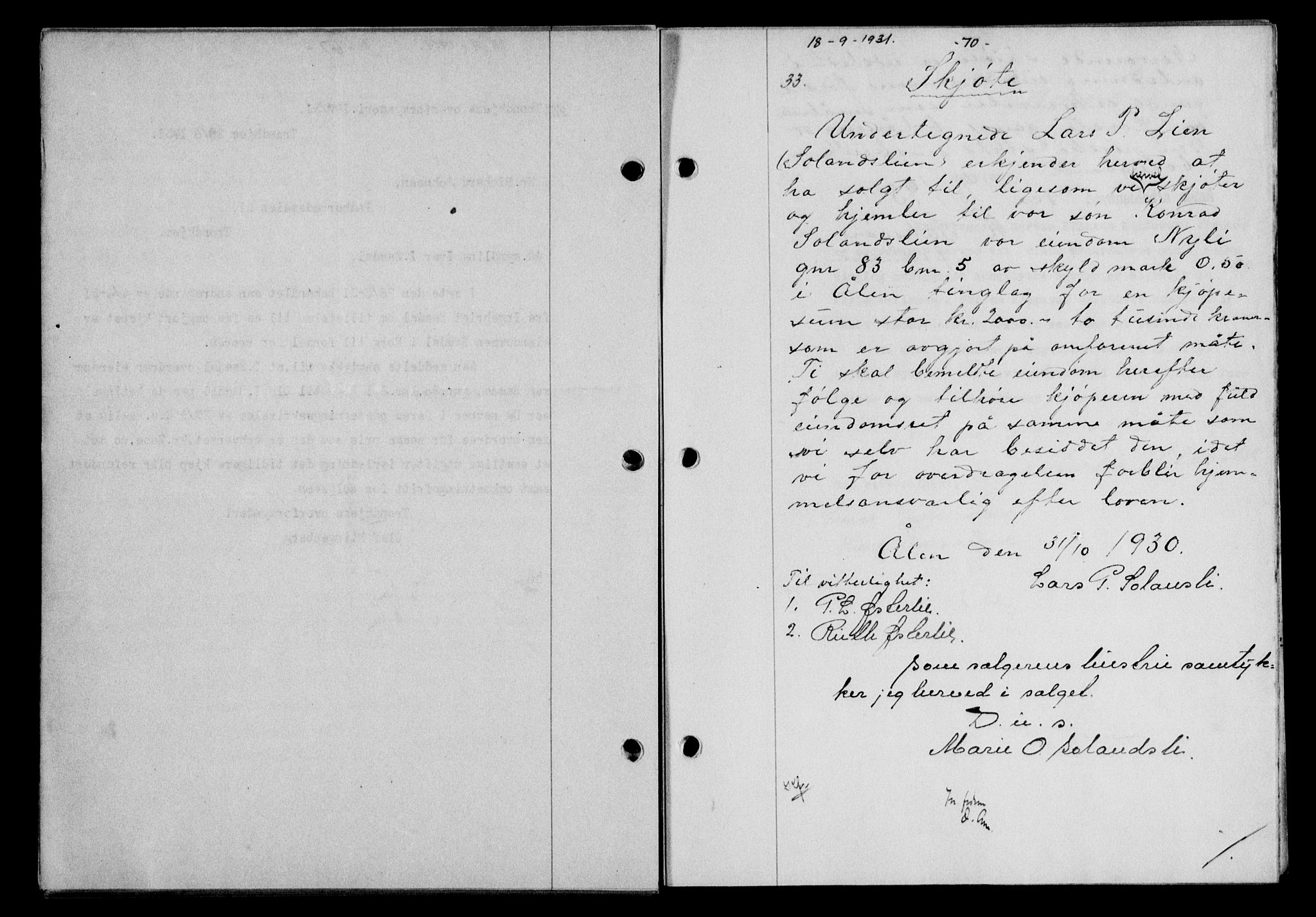 Gauldal sorenskriveri, AV/SAT-A-0014/1/2/2C/L0041: Mortgage book no. 42-43, 1930-1931, Deed date: 18.09.1937