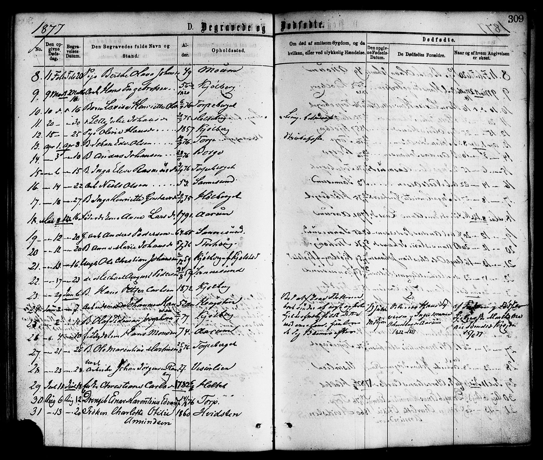 Borge prestekontor Kirkebøker, SAO/A-10903/F/Fa/L0007: Parish register (official) no. I 7, 1875-1886, p. 309