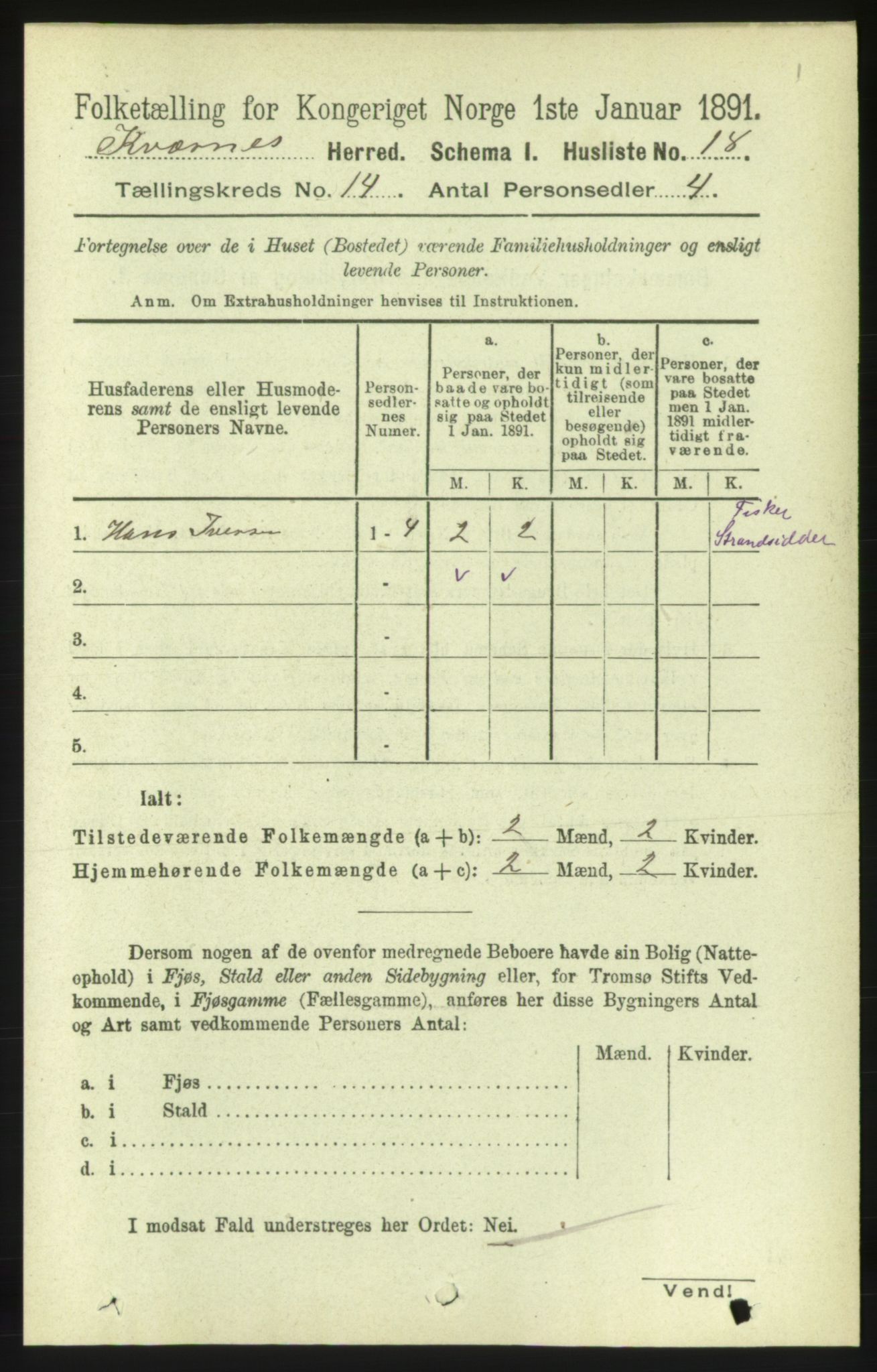 RA, 1891 census for 1553 Kvernes, 1891, p. 5709