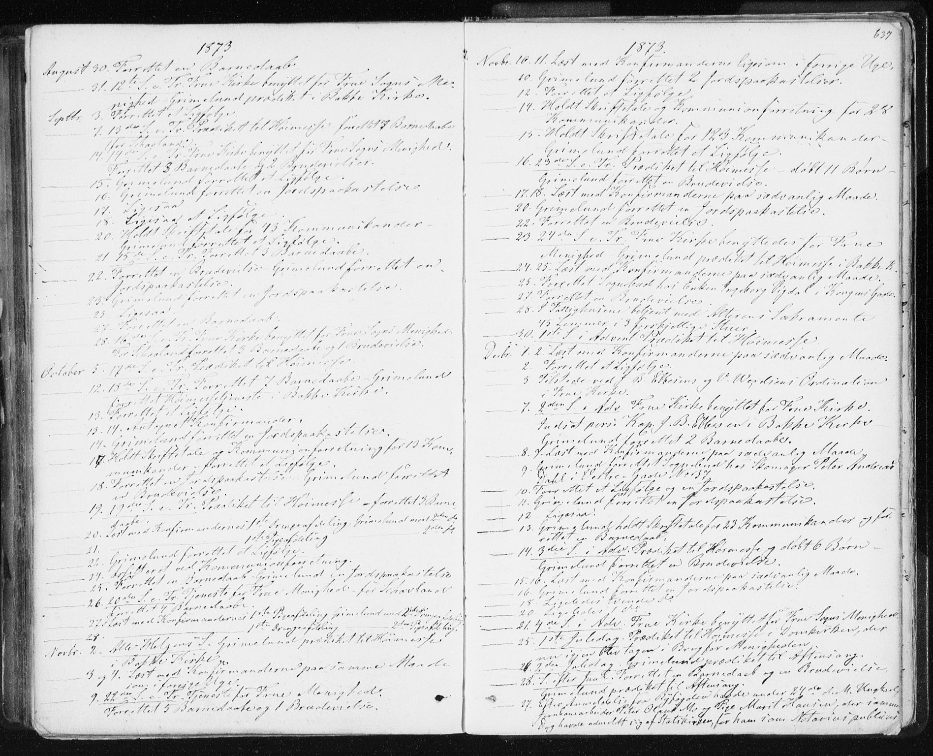 Ministerialprotokoller, klokkerbøker og fødselsregistre - Sør-Trøndelag, SAT/A-1456/601/L0055: Parish register (official) no. 601A23, 1866-1877, p. 637