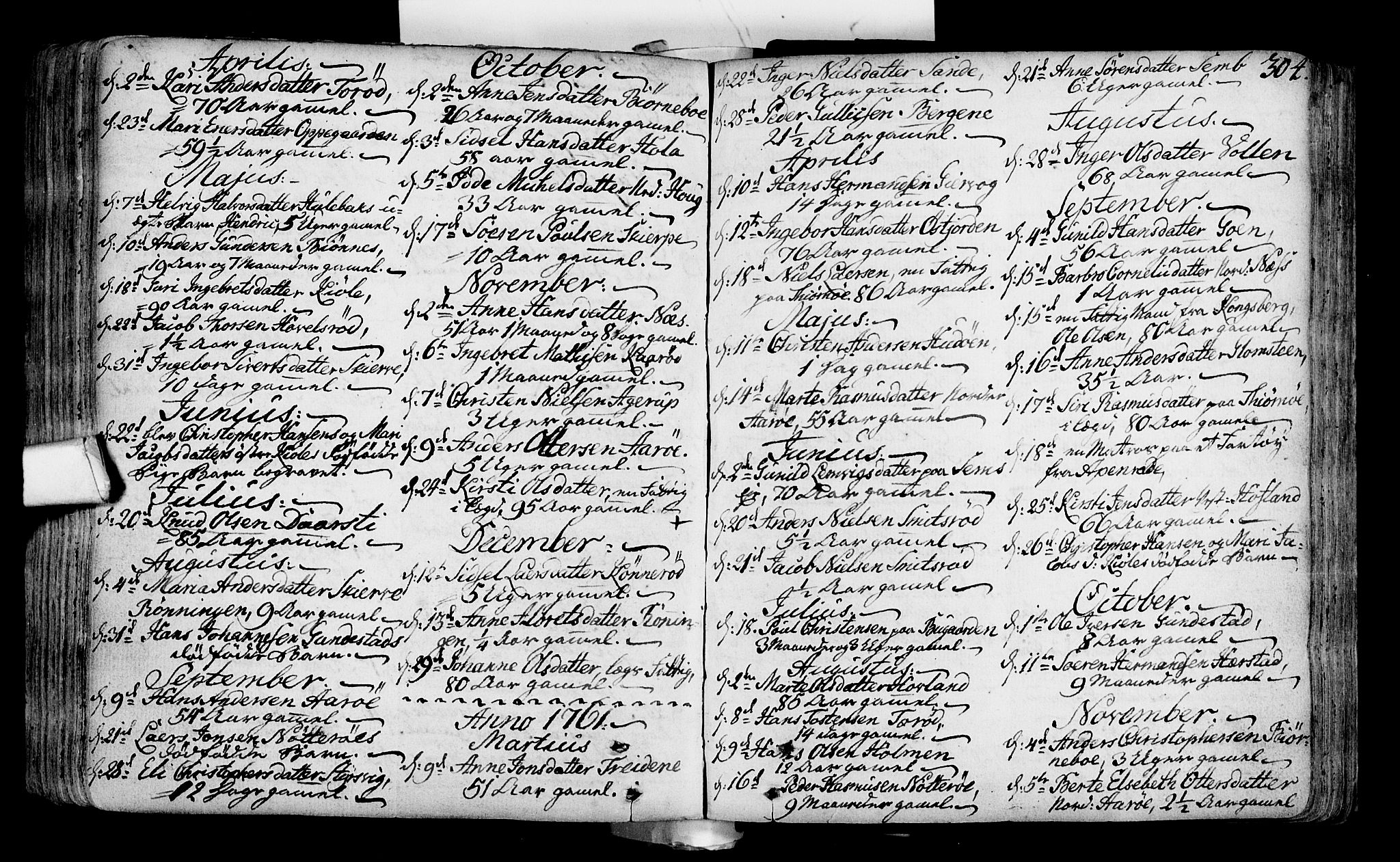 Nøtterøy kirkebøker, SAKO/A-354/F/Fa/L0002: Parish register (official) no. I 2, 1738-1790, p. 304