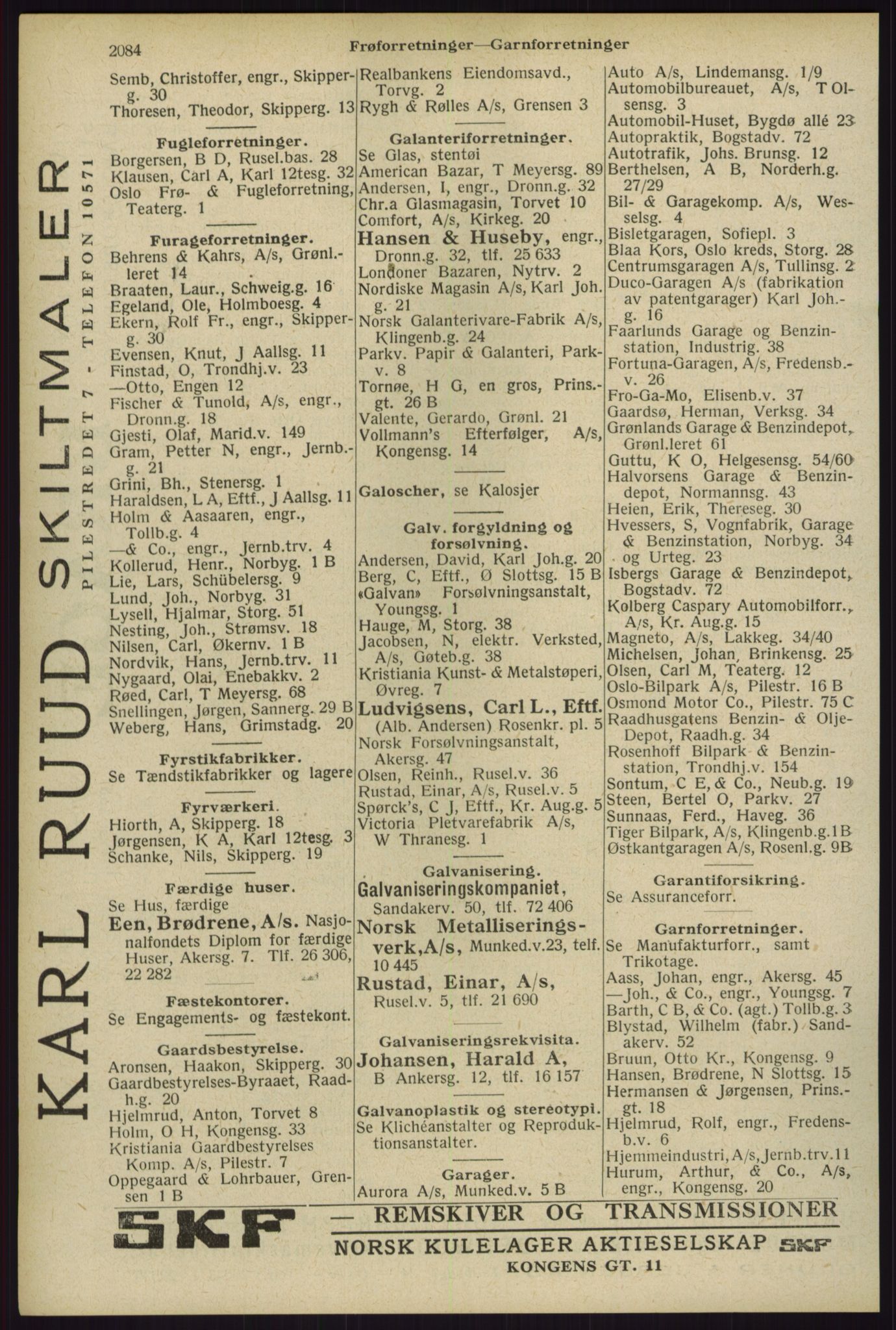 Kristiania/Oslo adressebok, PUBL/-, 1929, p. 2084