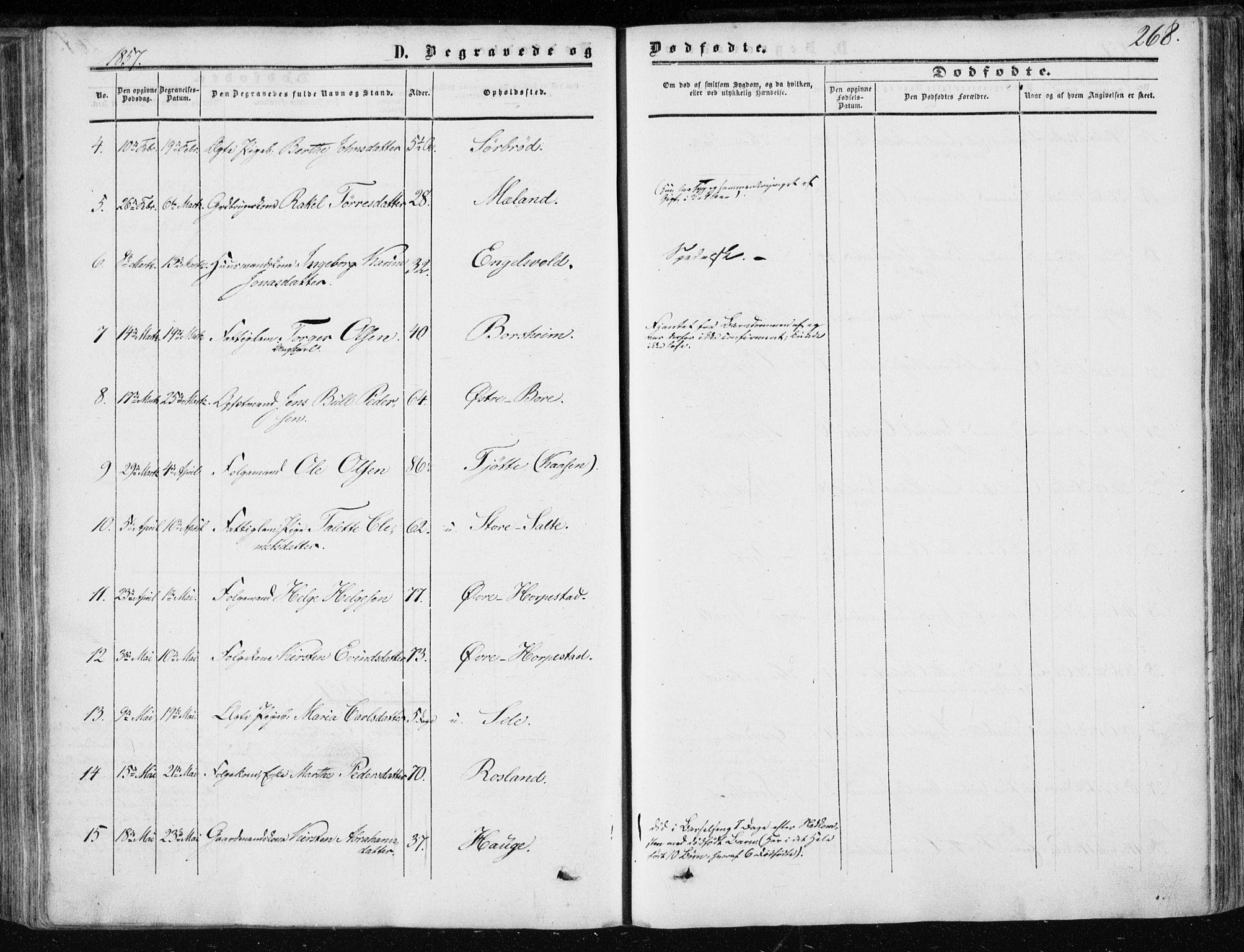 Klepp sokneprestkontor, SAST/A-101803/001/3/30BA/L0005: Parish register (official) no. A 5, 1853-1870, p. 268