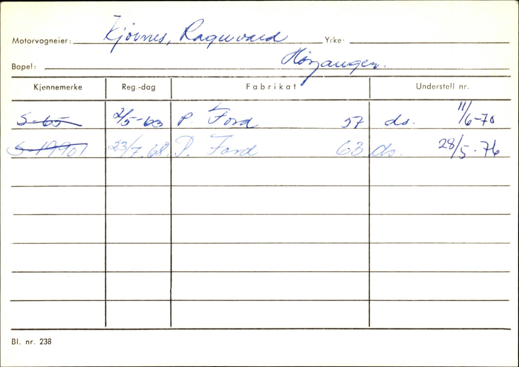 Statens vegvesen, Sogn og Fjordane vegkontor, SAB/A-5301/4/F/L0130: Eigarregister Eid T-Å. Høyanger A-O, 1945-1975, p. 1742