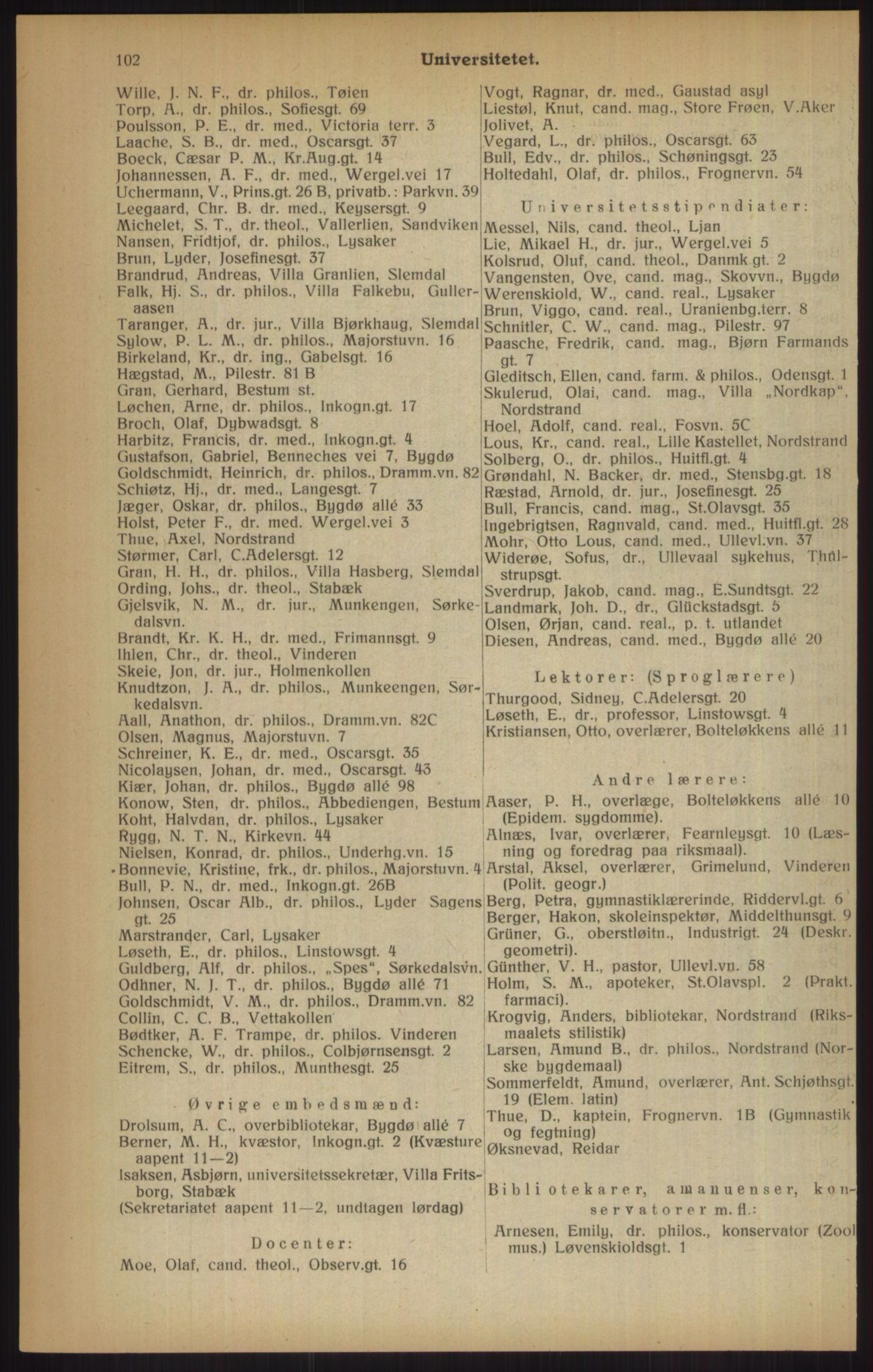 Kristiania/Oslo adressebok, PUBL/-, 1915, p. 102