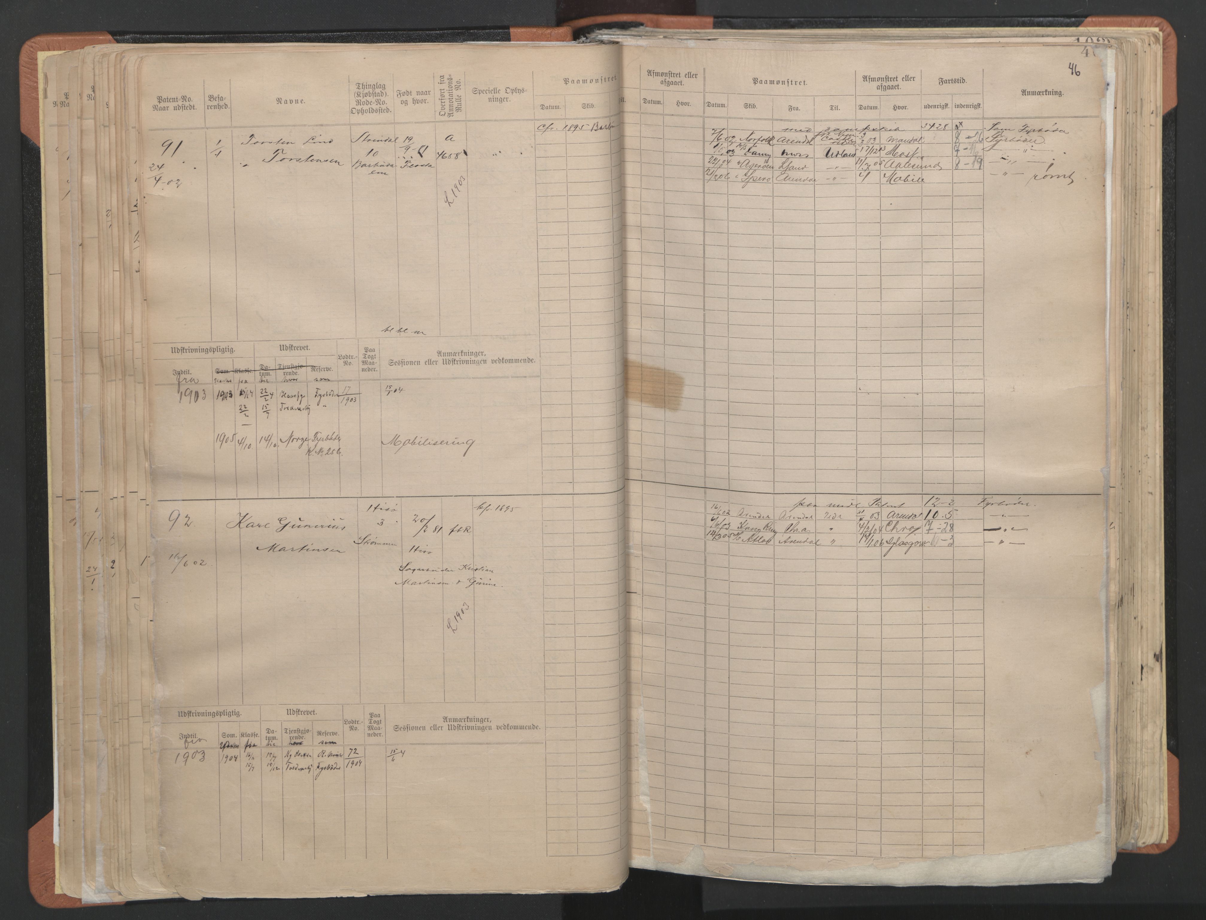 Arendal mønstringskrets, AV/SAK-2031-0012/F/Fb/L0024: Hovedrulle B nr 1-665, S-22, 1886-1933, p. 49