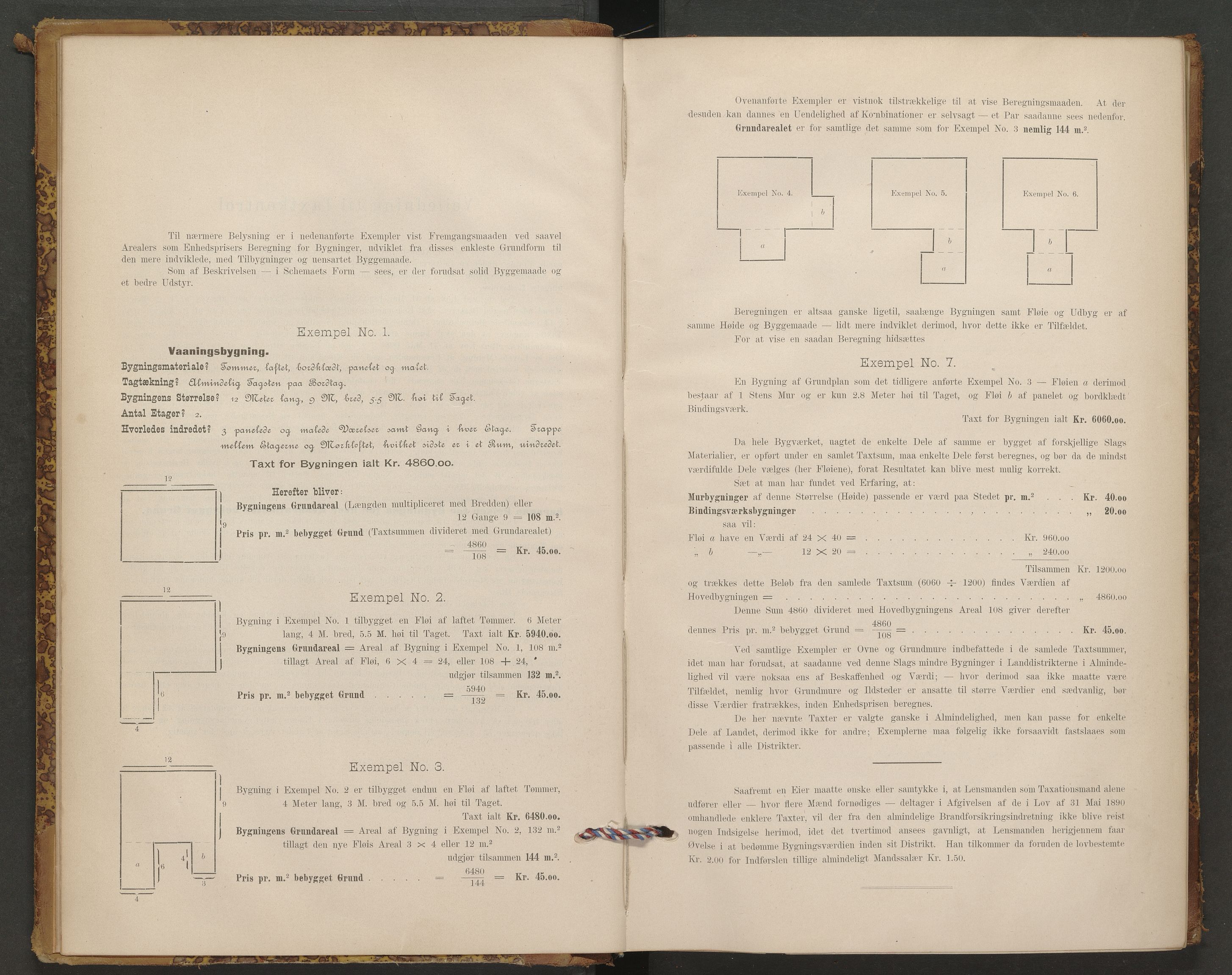 Norges brannkasse, branntakster Glemmen, AV/SAO-A-11362/F/Fc/L0001: Branntakstprotokoll, 1894-1897