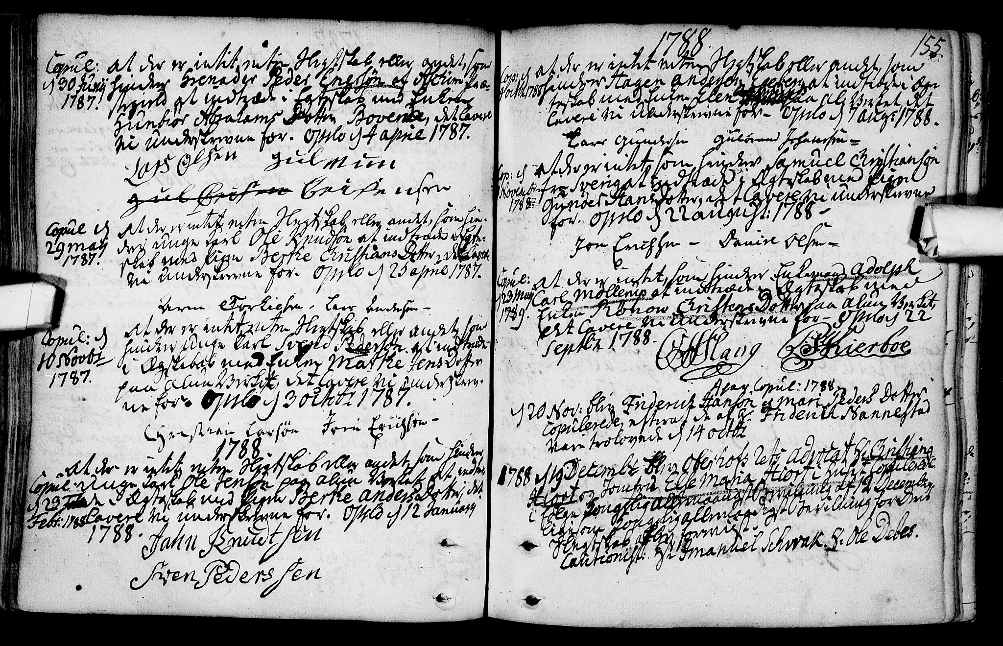 Gamlebyen prestekontor Kirkebøker, AV/SAO-A-10884/F/Fa/L0001: Parish register (official) no. 1, 1734-1818, p. 155