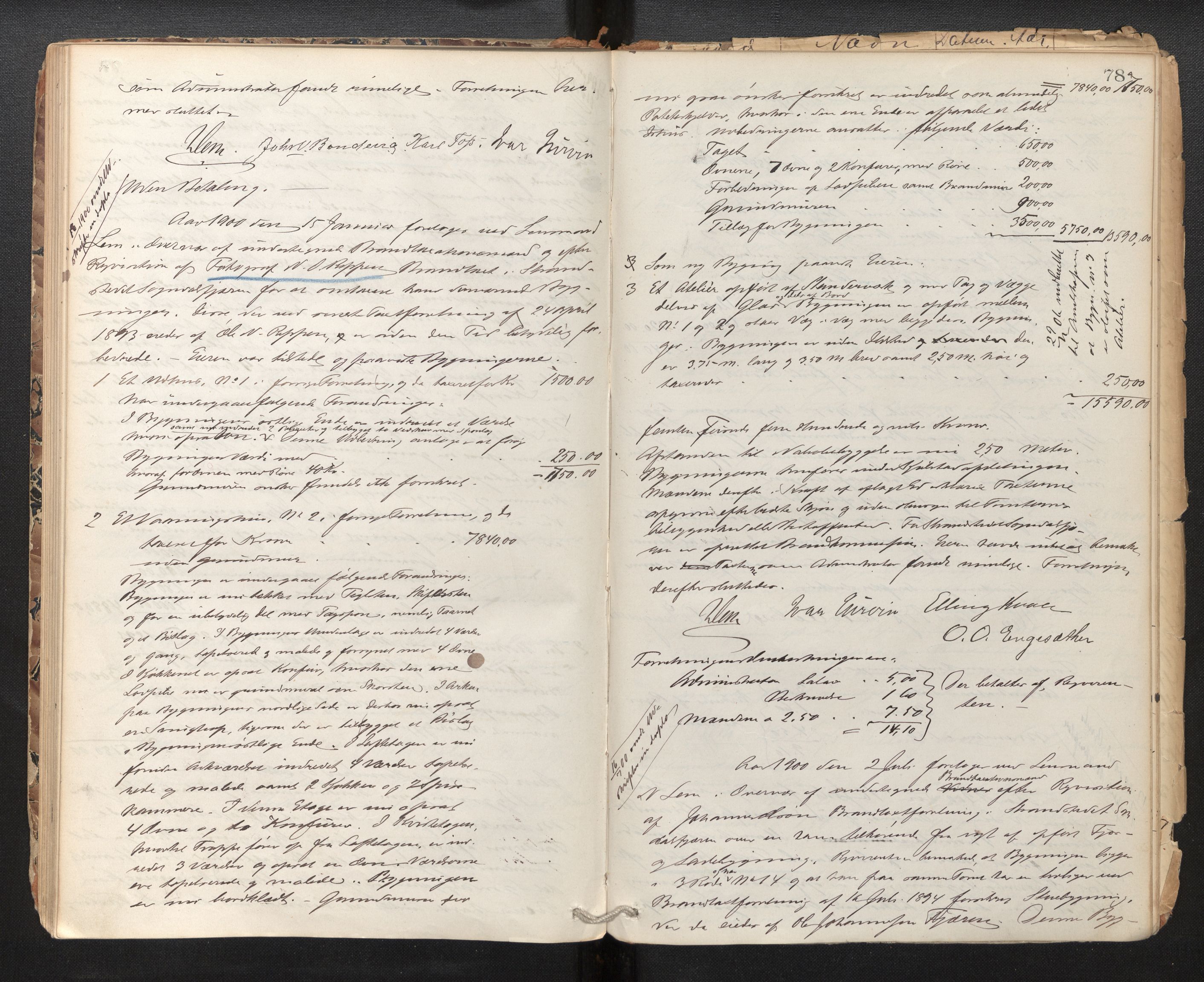 Lensmannen i Sogndal, AV/SAB-A-29901/0012/L0016: Branntakstprotokoll, Sogndalsfjøra, 1878-1901, p. 77b-78a