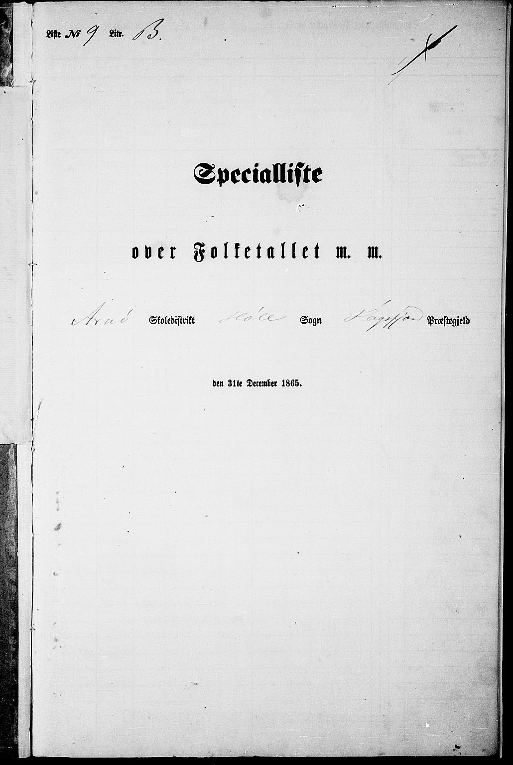 RA, 1865 census for Høgsfjord, 1865, p. 142