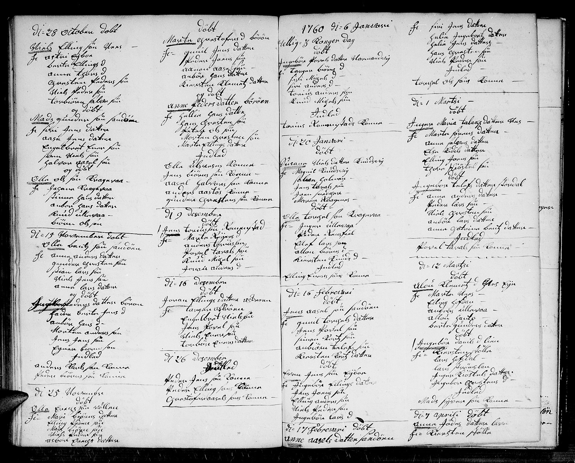 Dypvåg sokneprestkontor, SAK/1111-0007/F/Fb/Fba/L0006: Parish register (copy) no. B 6, 1746-1762, p. 67