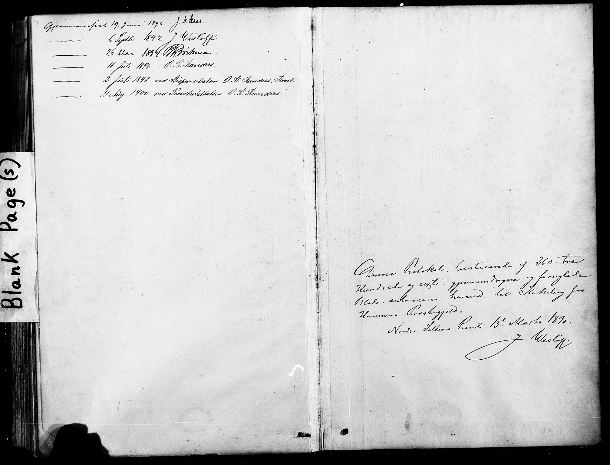 Ministerialprotokoller, klokkerbøker og fødselsregistre - Nordland, SAT/A-1459/859/L0847: Parish register (official) no. 859A07, 1890-1899