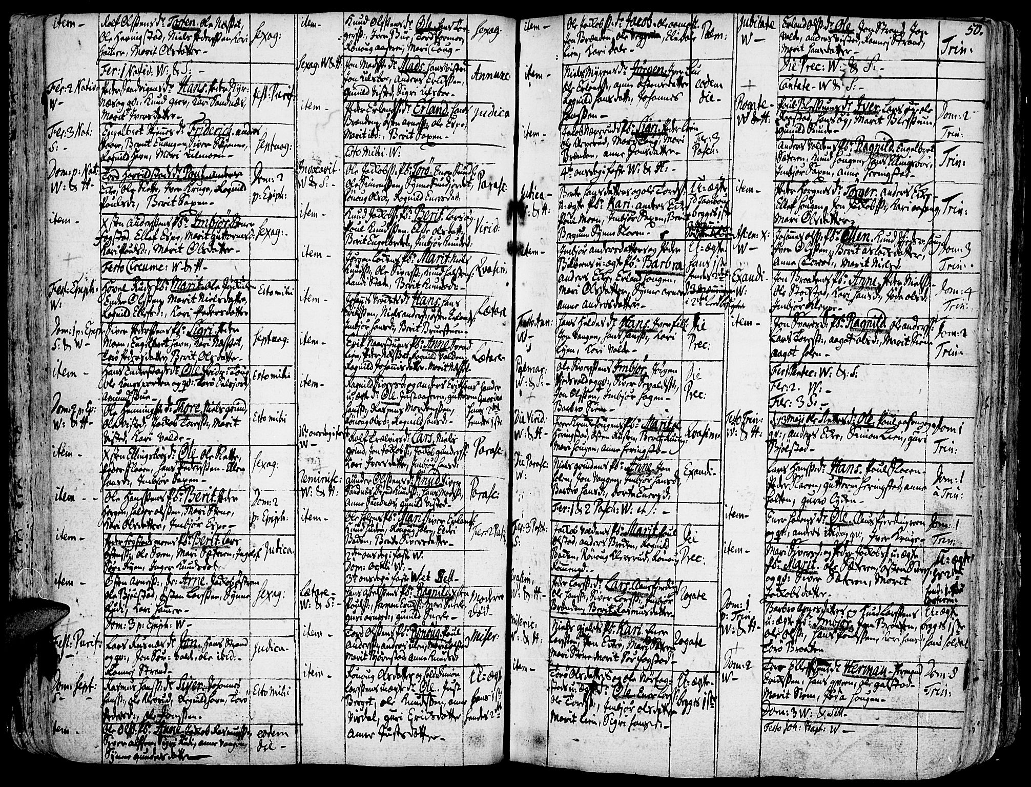 Vågå prestekontor, AV/SAH-PREST-076/H/Ha/Haa/L0001: Parish register (official) no. 1, 1739-1810, p. 50