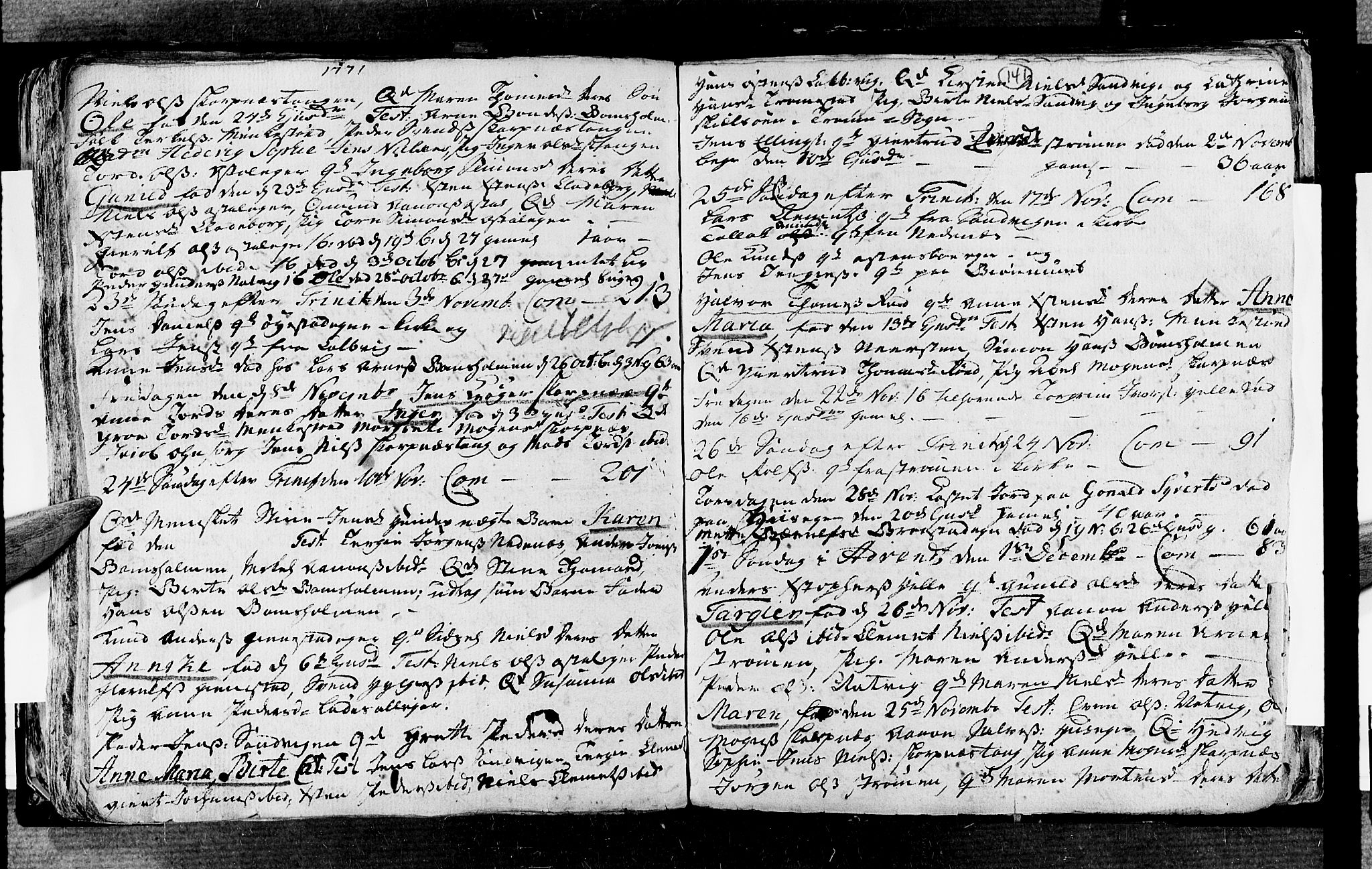 Øyestad sokneprestkontor, AV/SAK-1111-0049/F/Fa/L0006: Parish register (official) no. A 6, 1758-1776, p. 141