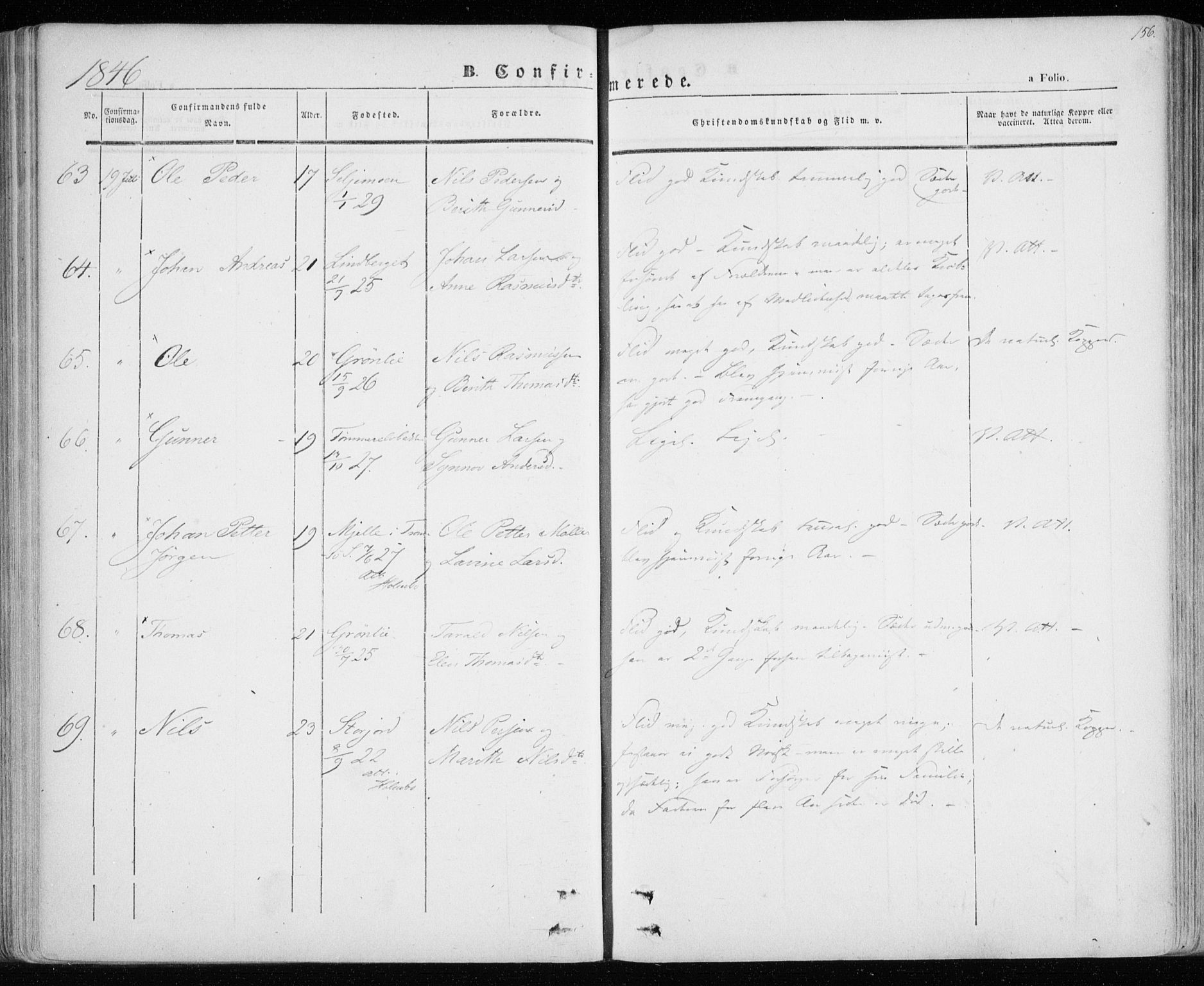 Lenvik sokneprestembete, AV/SATØ-S-1310/H/Ha/Haa/L0006kirke: Parish register (official) no. 6, 1845-1854, p. 156